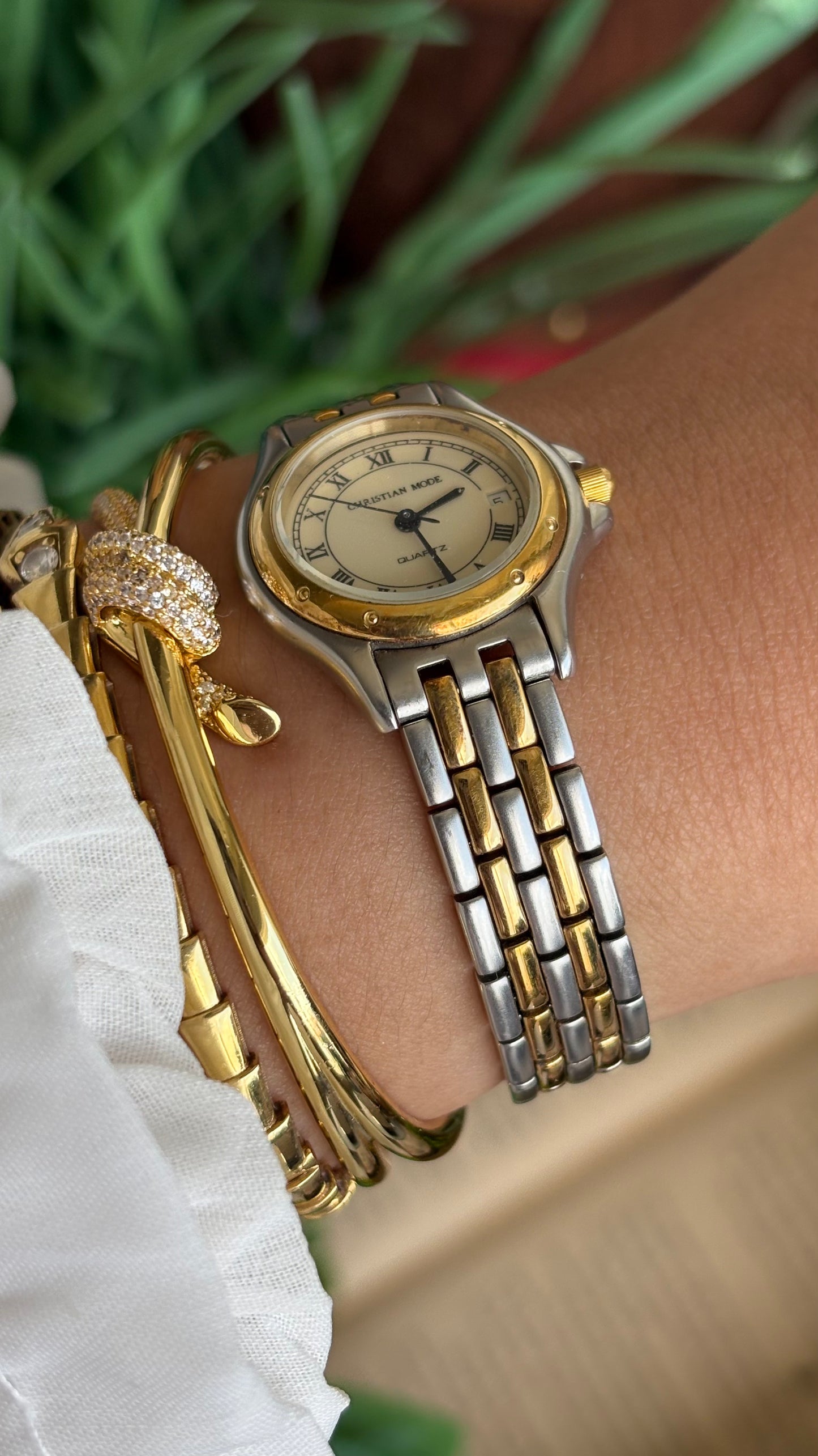 Vintage Christian Mode Watch in Two-Tone