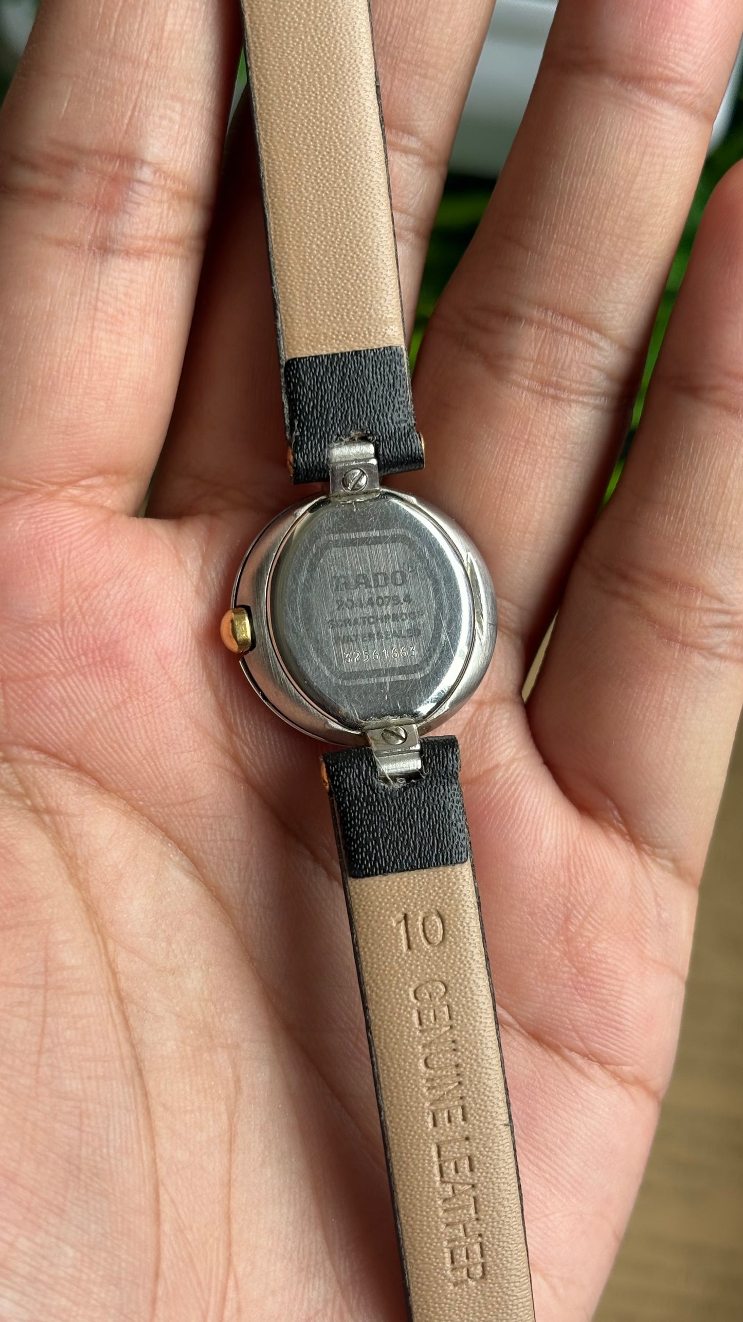 Vintage RADO Swiss Watch in Black Leather Strap
