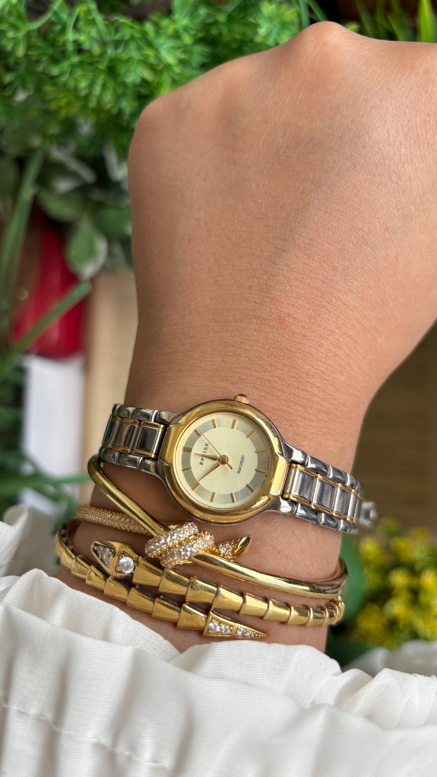 Vintage Eprise Maruman Watch in Two-Tone