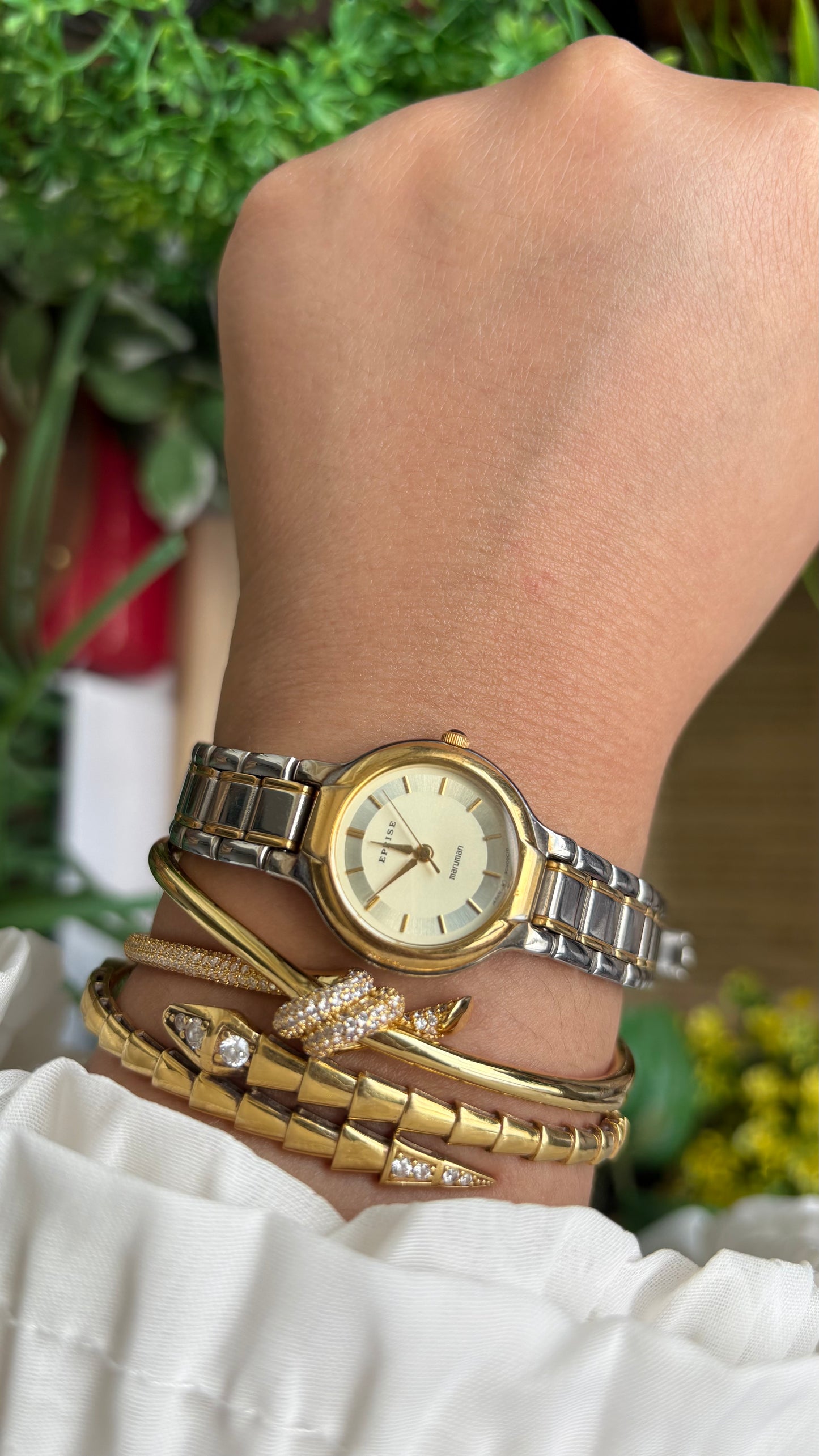 Vintage Eprise Maruman Watch in Two-Tone