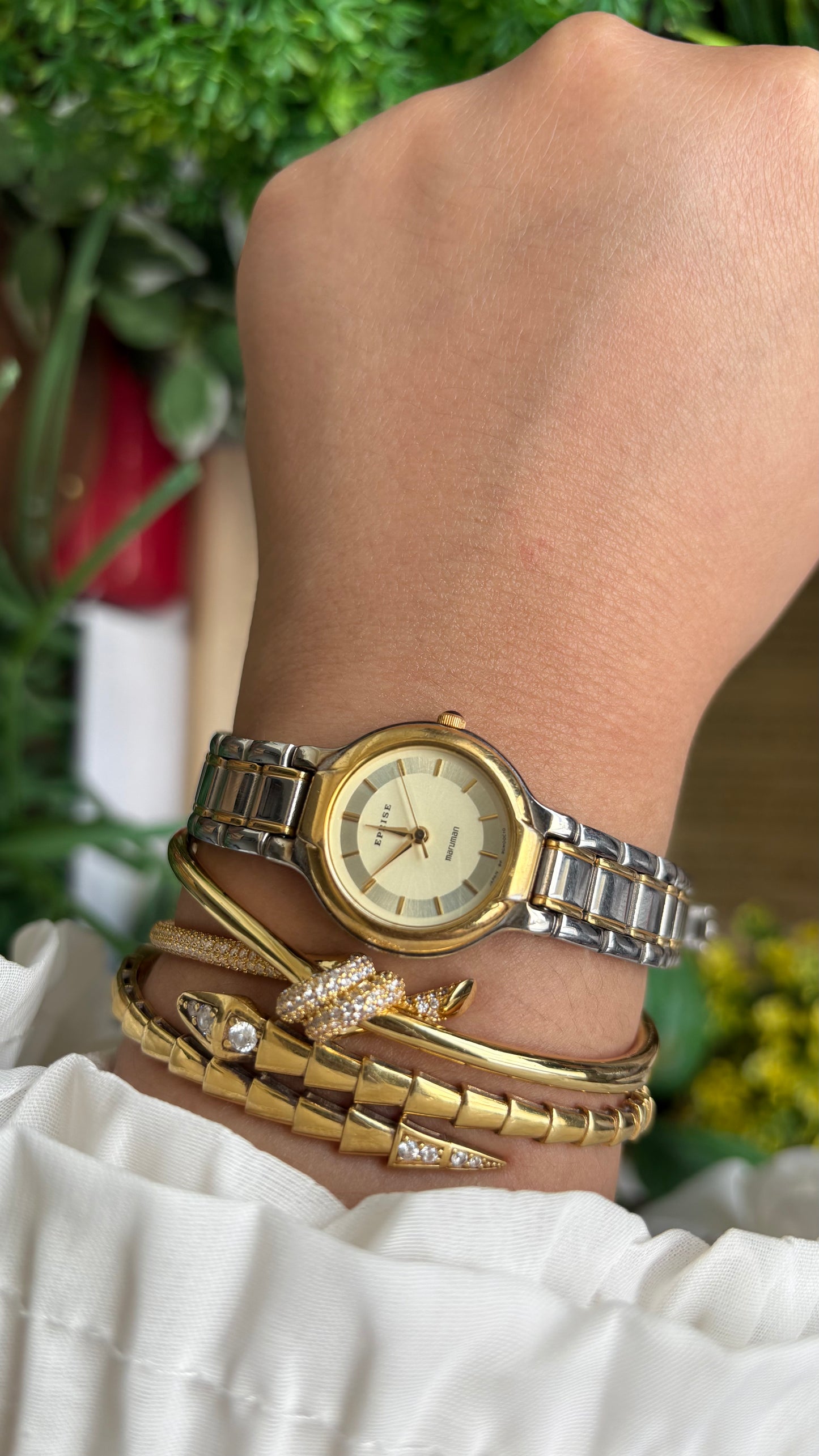 Vintage Eprise Maruman Watch in Two-Tone