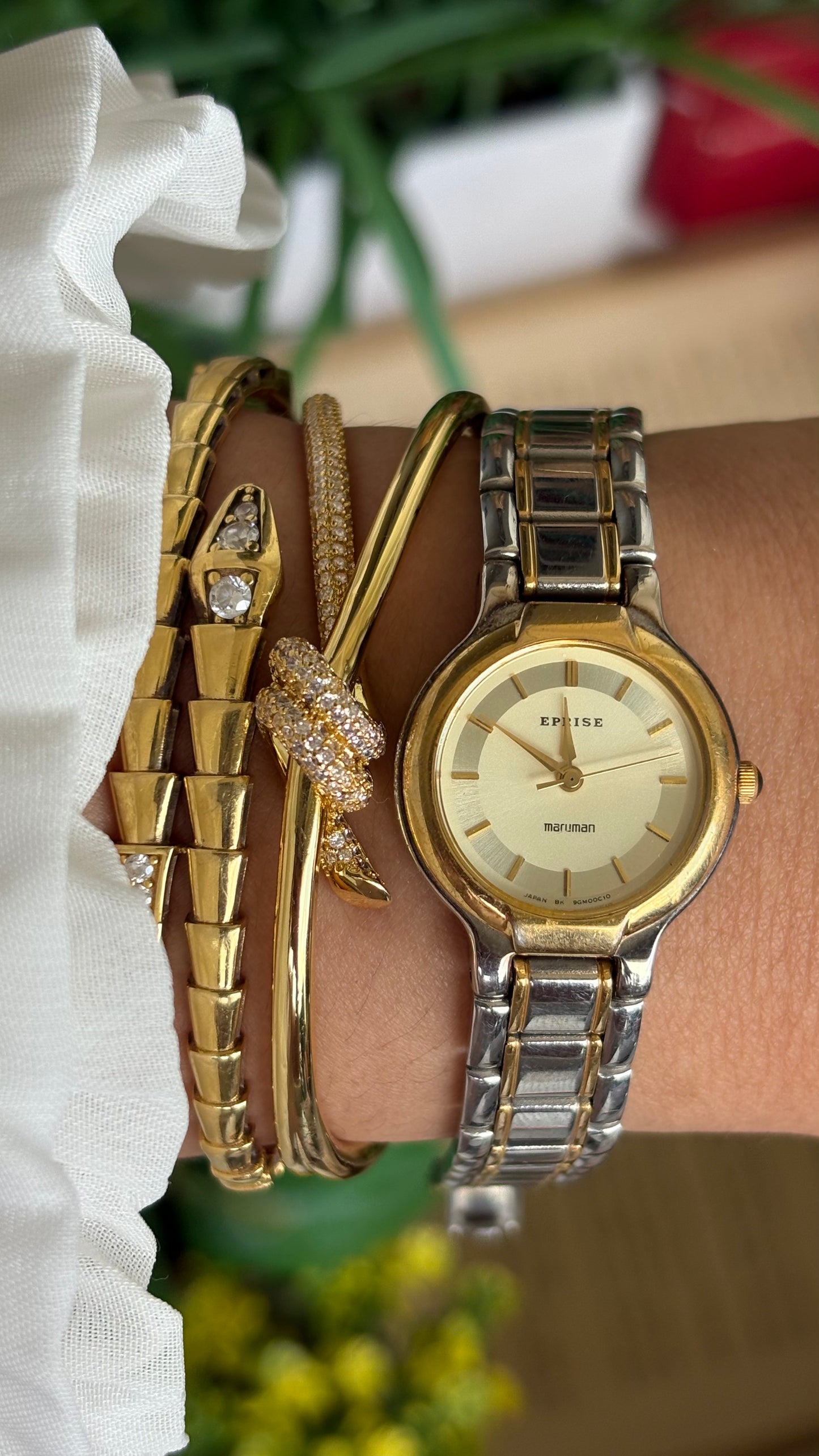 Vintage Eprise Maruman Watch in Two-Tone
