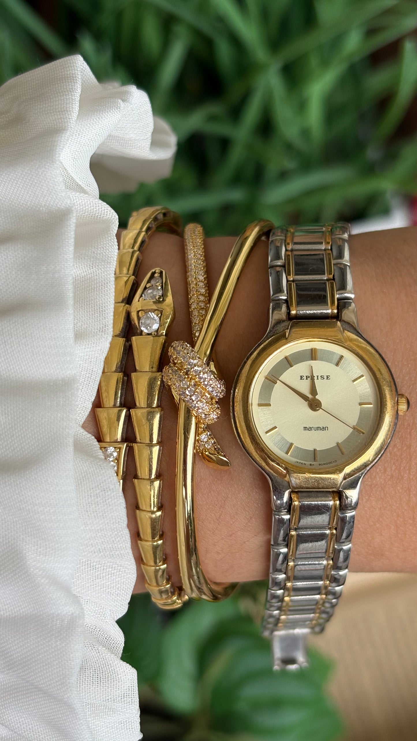 Vintage Eprise Maruman Watch in Two-Tone