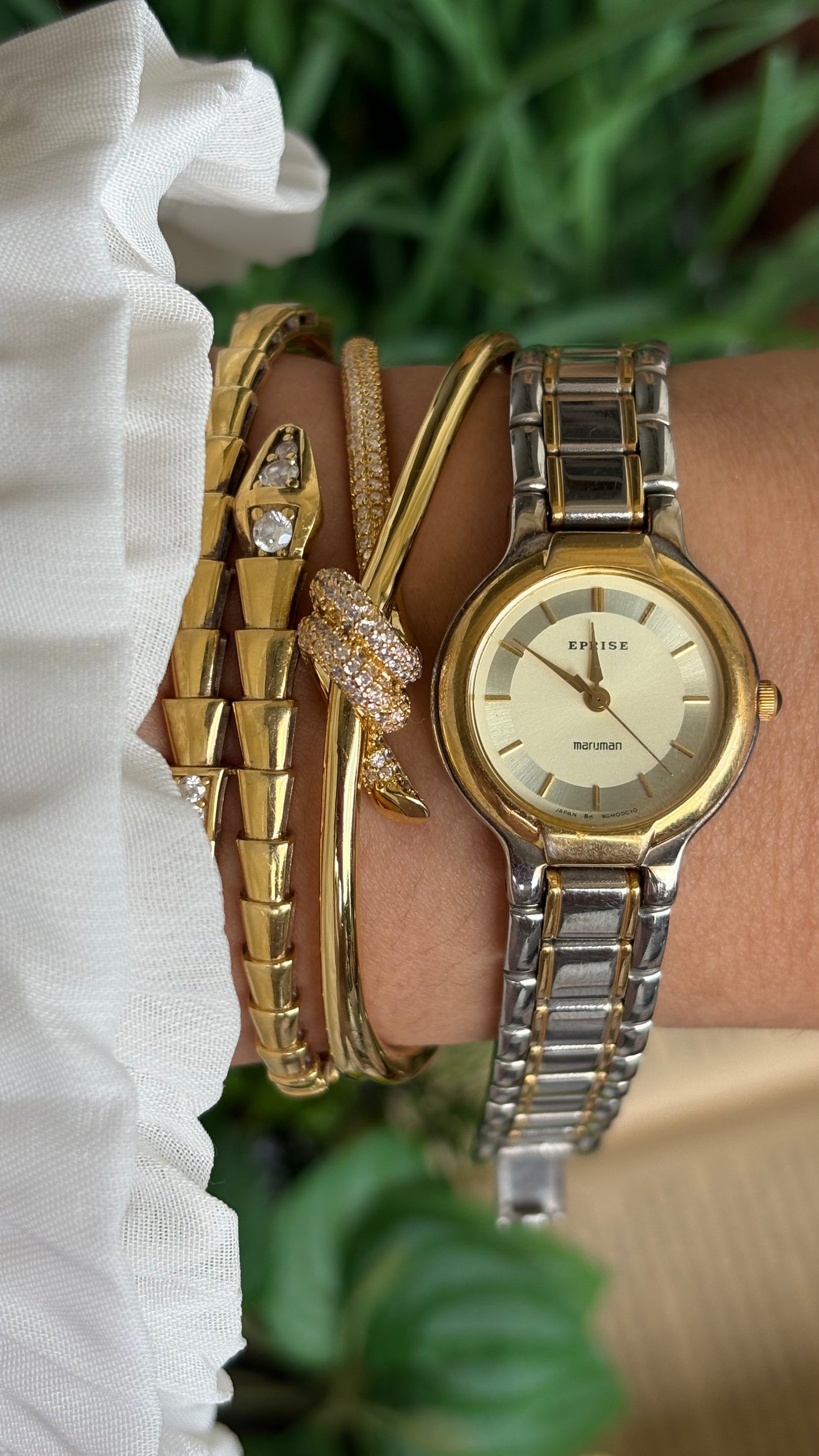 Vintage Eprise Maruman Watch in Two-Tone