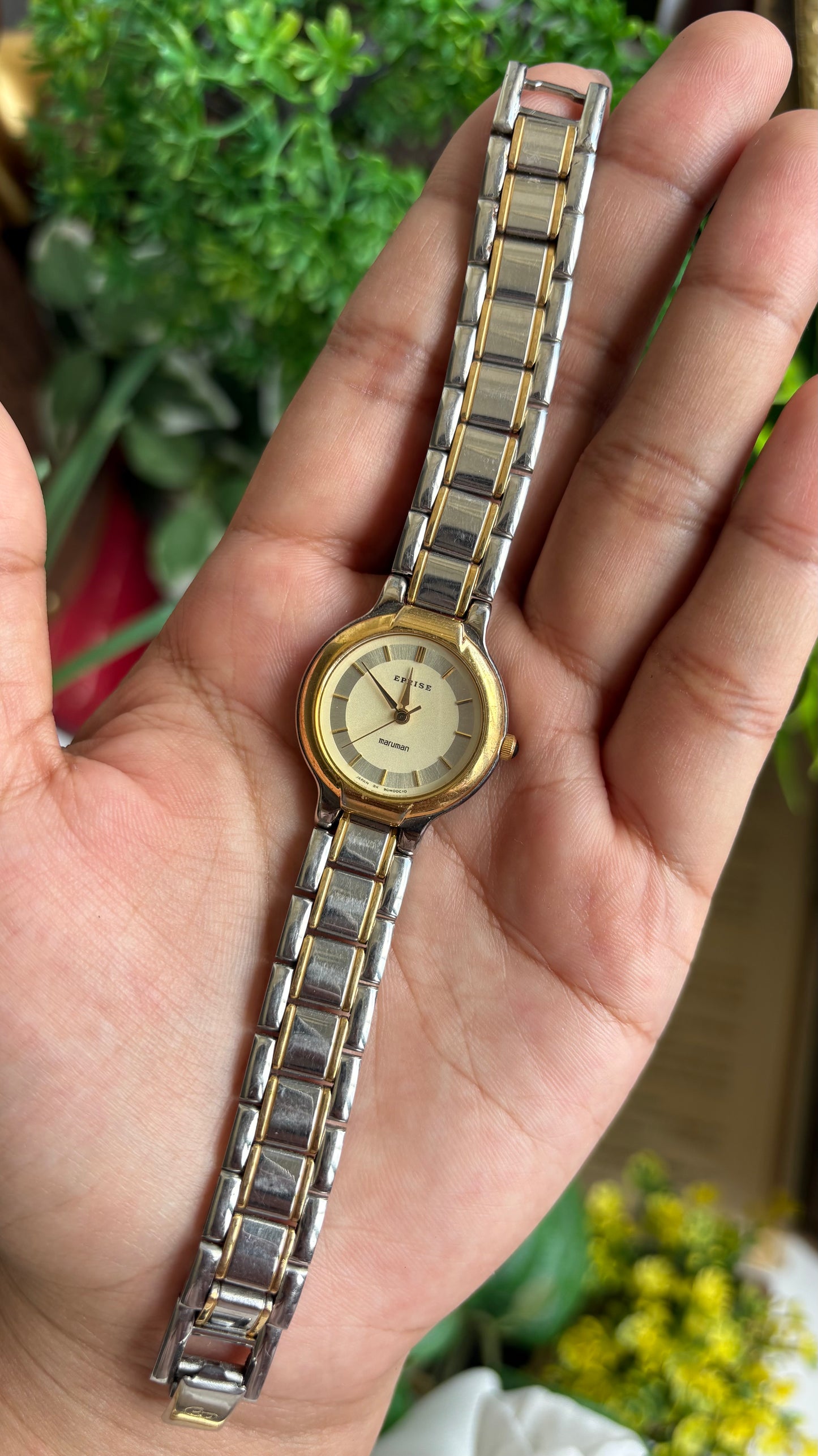 Vintage Eprise Maruman Watch in Two-Tone