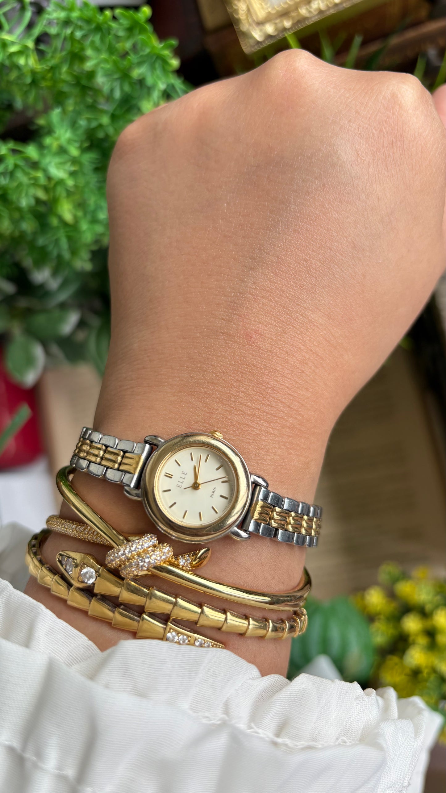 Vintage Elle Paris Watch in Two-Tone