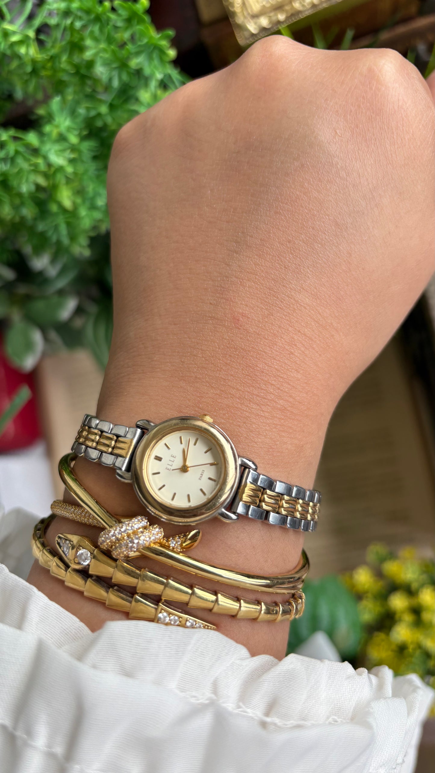 Vintage Elle Paris Watch in Two-Tone
