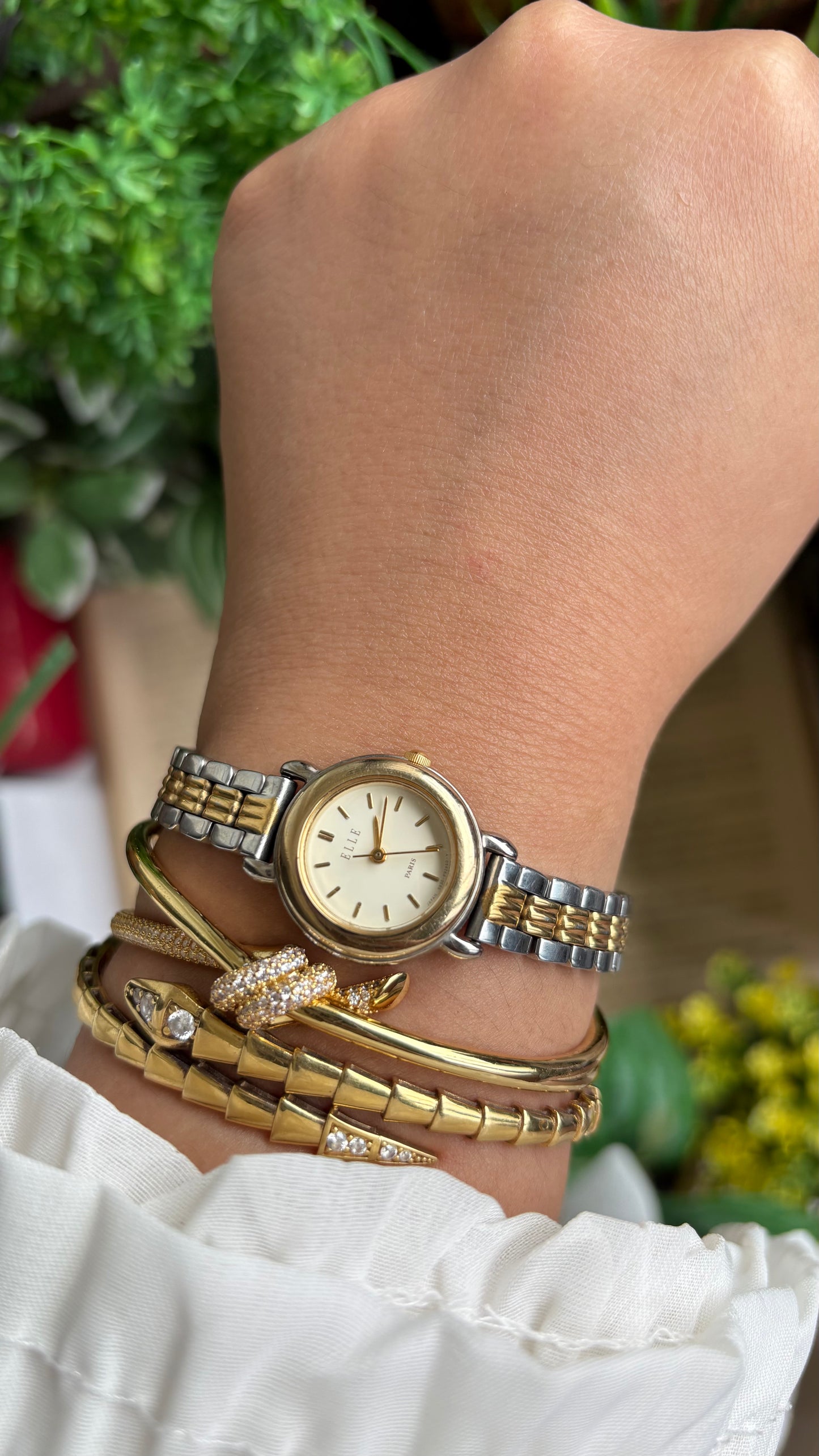 Vintage Elle Paris Watch in Two-Tone