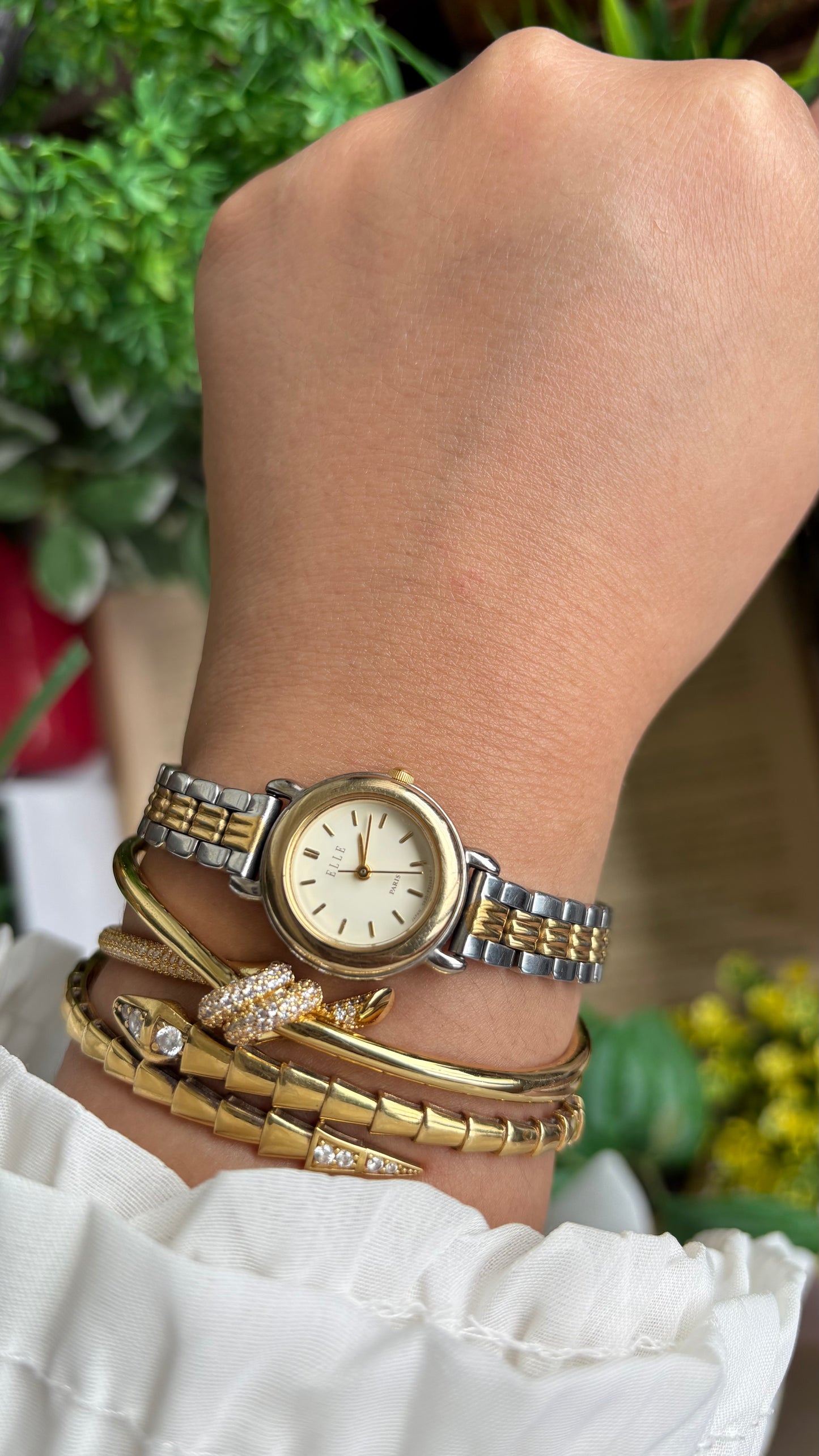 Vintage Elle Paris Watch in Two-Tone