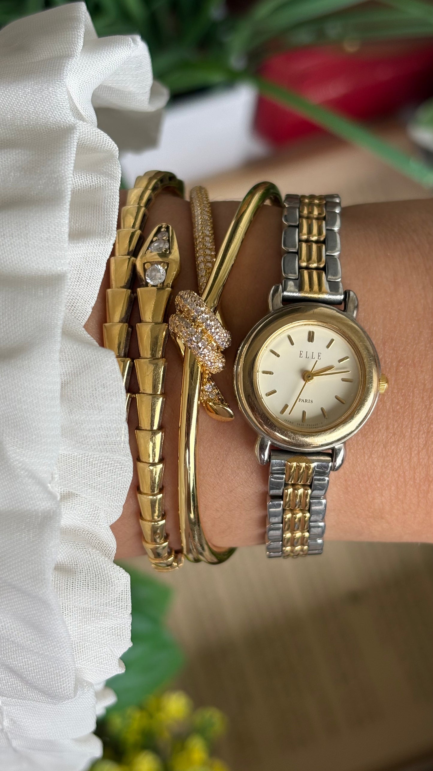 Vintage Elle Paris Watch in Two-Tone
