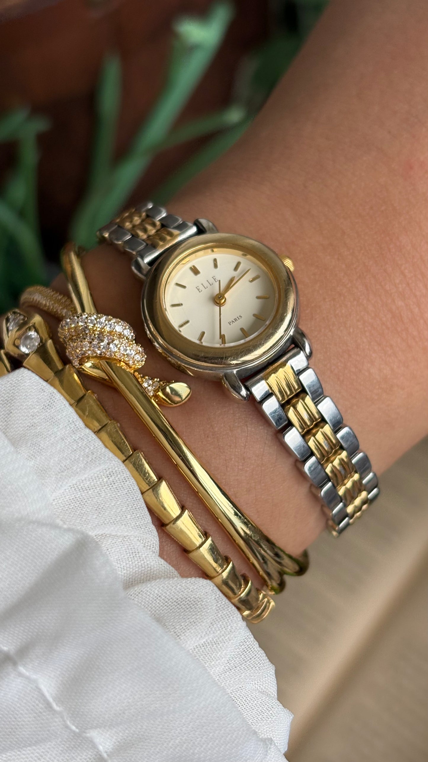 Vintage Elle Paris Watch in Two-Tone