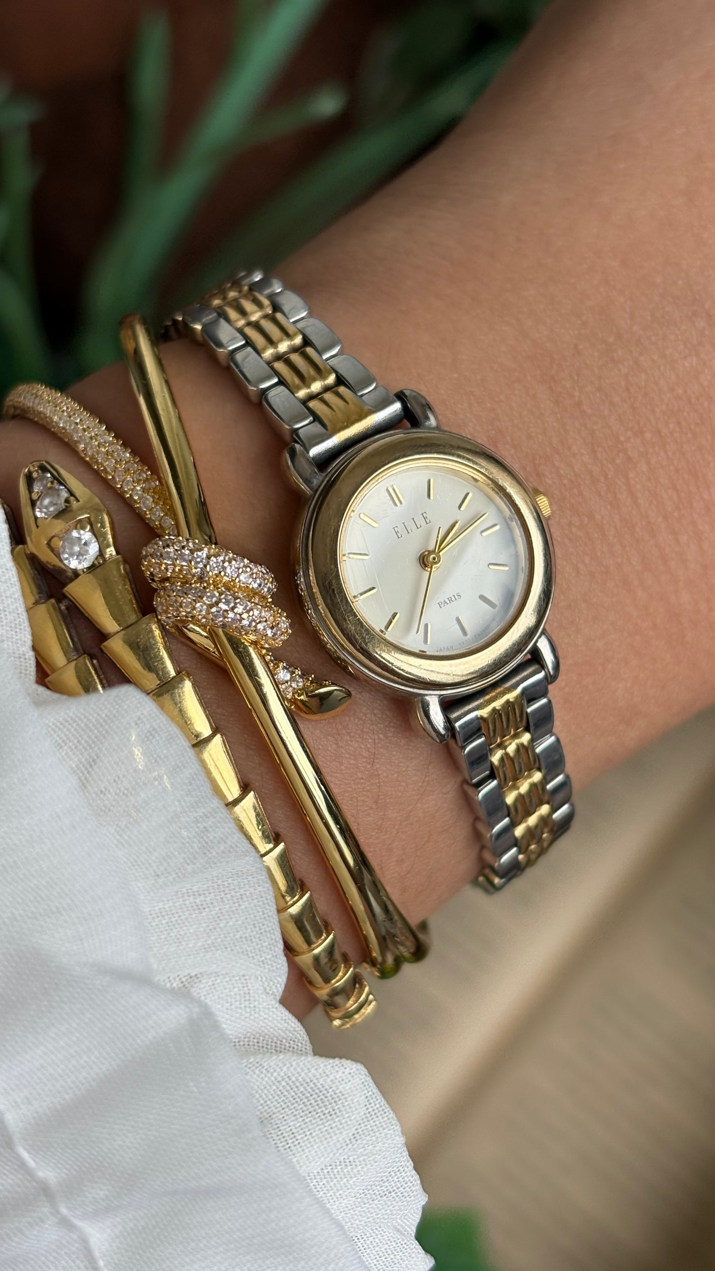 Vintage Elle Paris Watch in Two-Tone