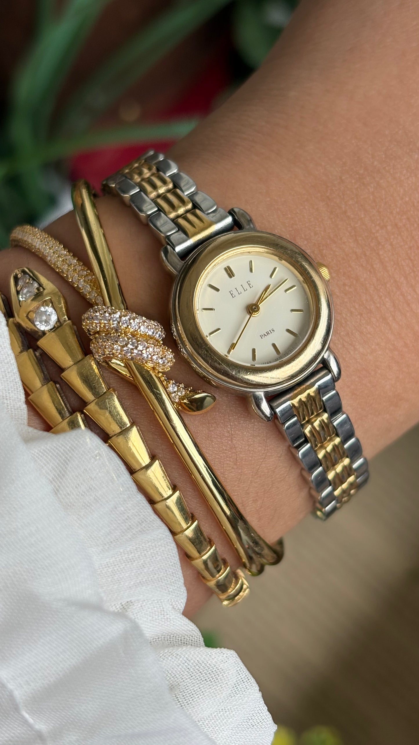 Vintage Elle Paris Watch in Two-Tone