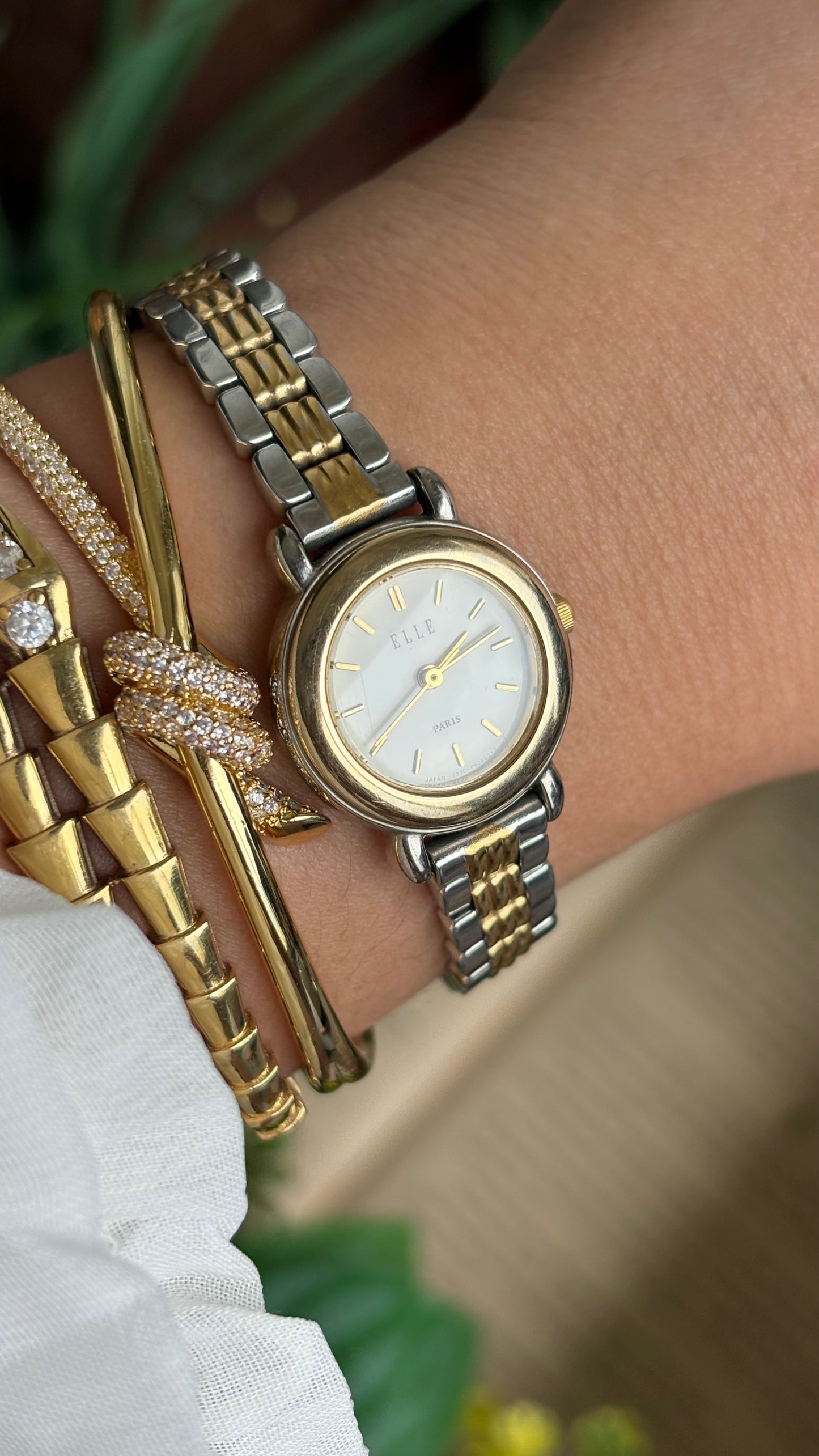 Vintage Elle Paris Watch in Two-Tone