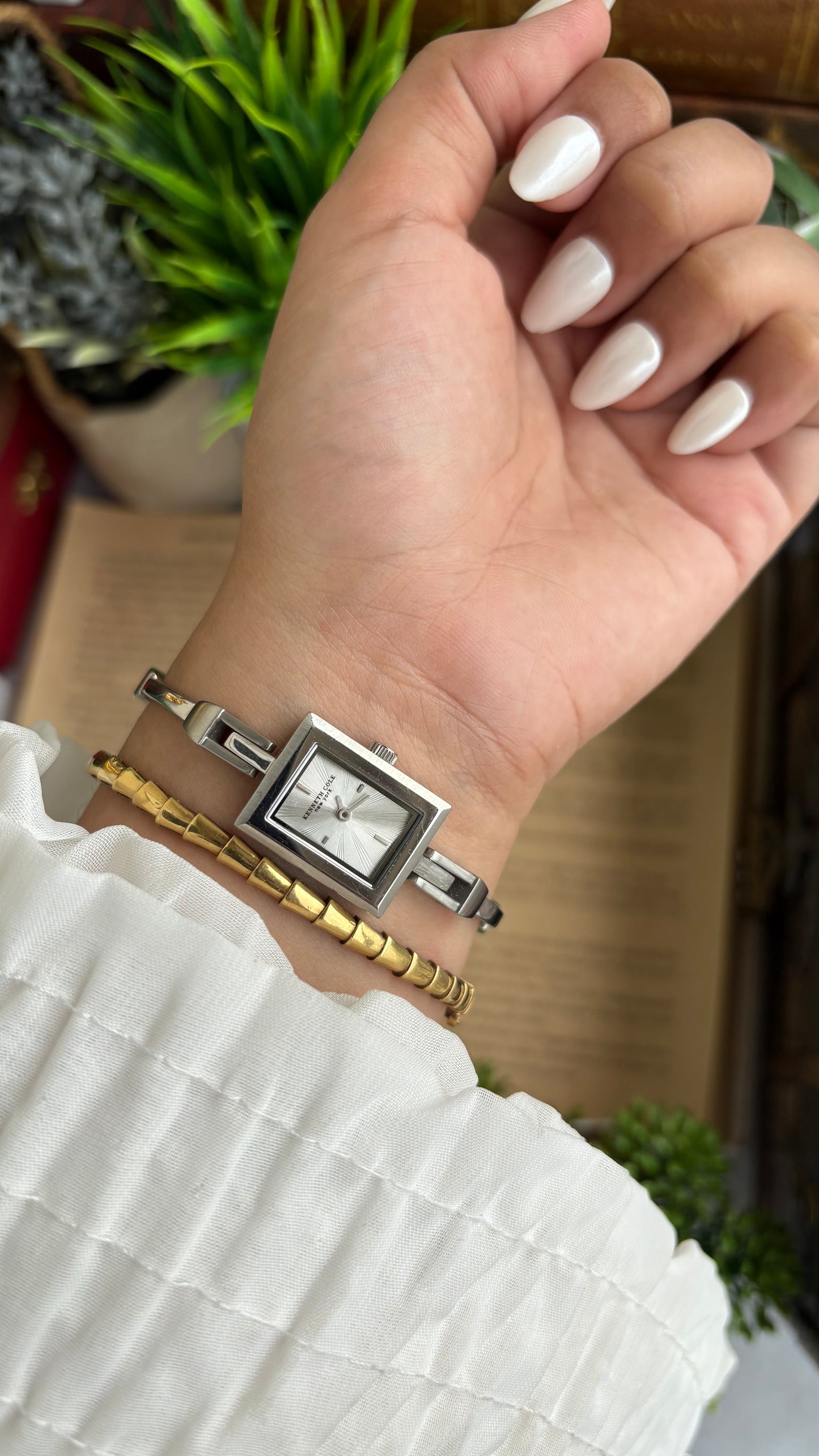 Extremely Rare and Dainty Vintage Kenneth Cole Watch in Silver Tone