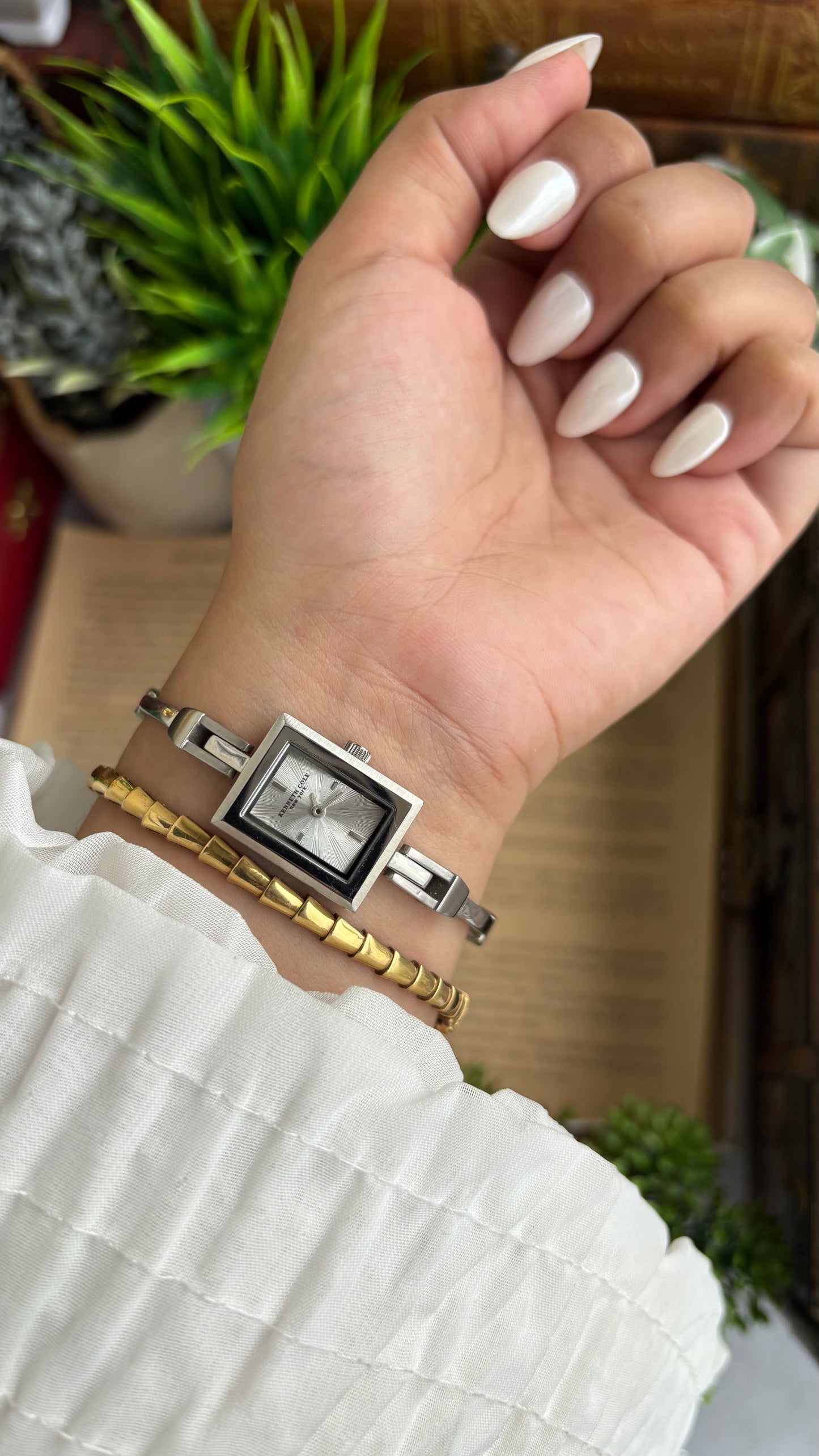 Extremely Rare and Dainty Vintage Kenneth Cole Watch in Silver Tone