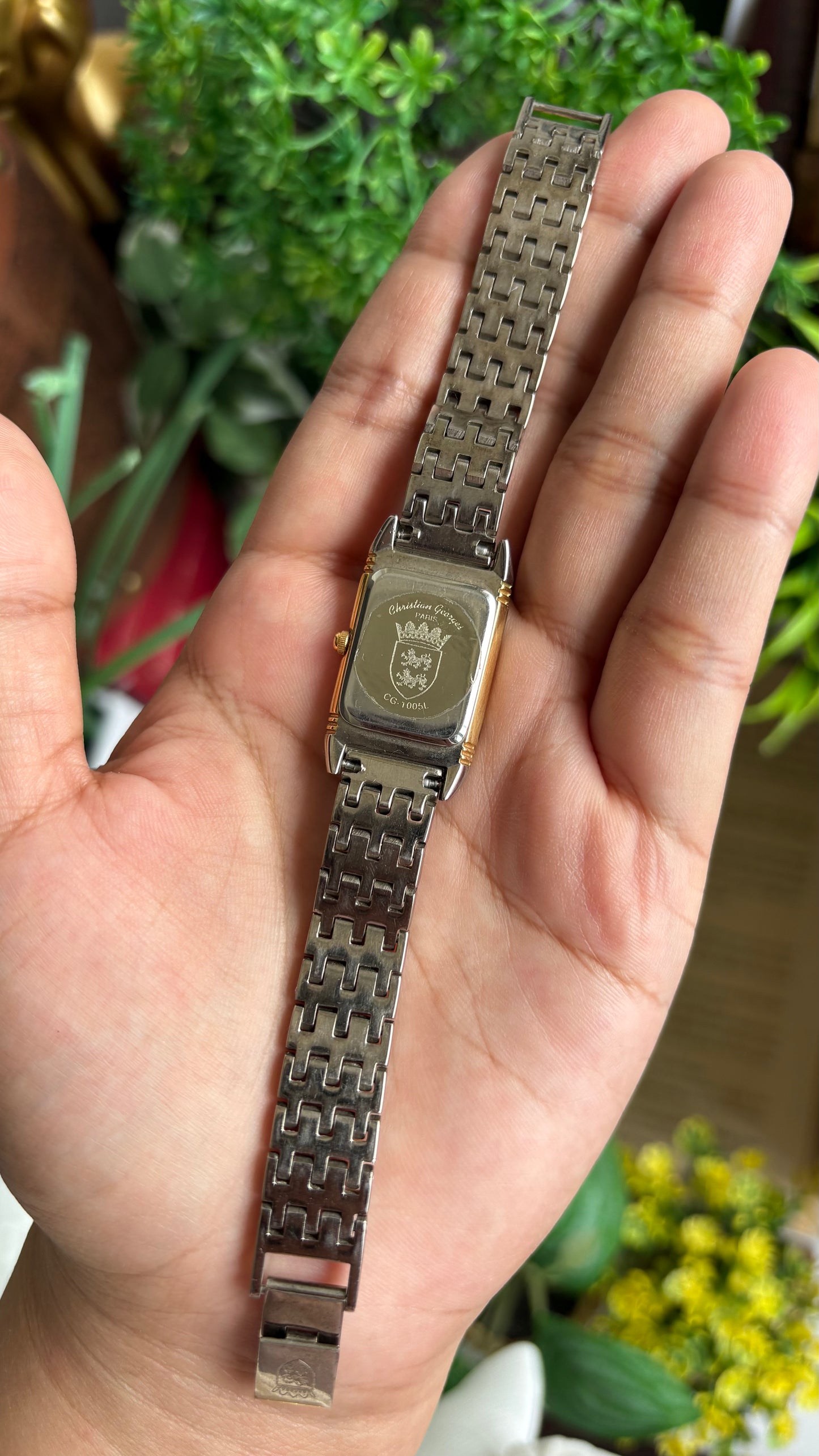 Vintage Christian Georges Paris Watch in Two-Tone Unique Design