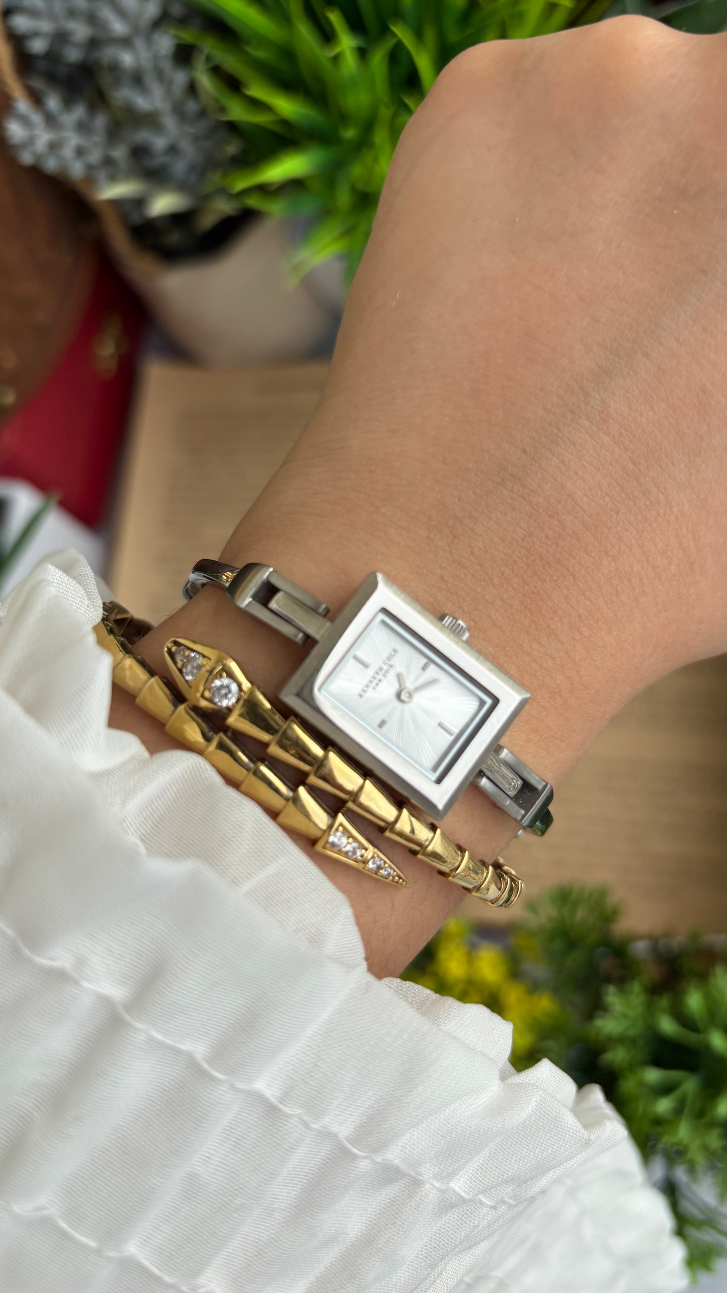 Extremely Rare and Dainty Vintage Kenneth Cole Watch in Silver Tone