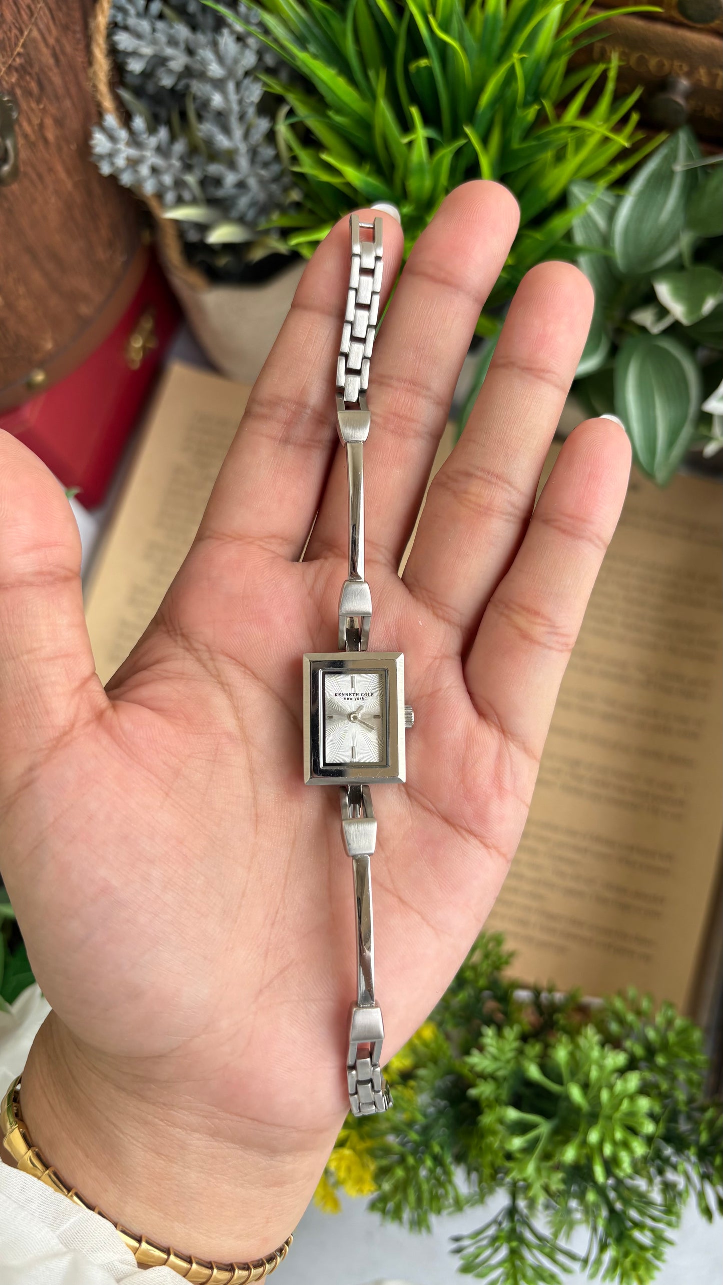Extremely Rare and Dainty Vintage Kenneth Cole Watch in Silver Tone