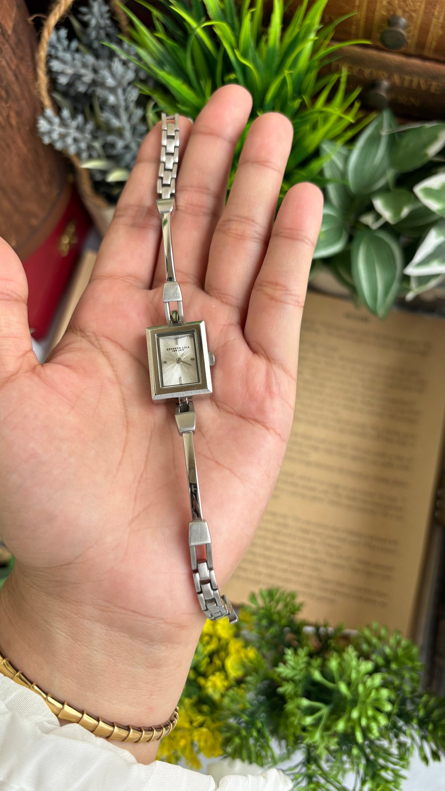 Extremely Rare and Dainty Vintage Kenneth Cole Watch in Silver Tone