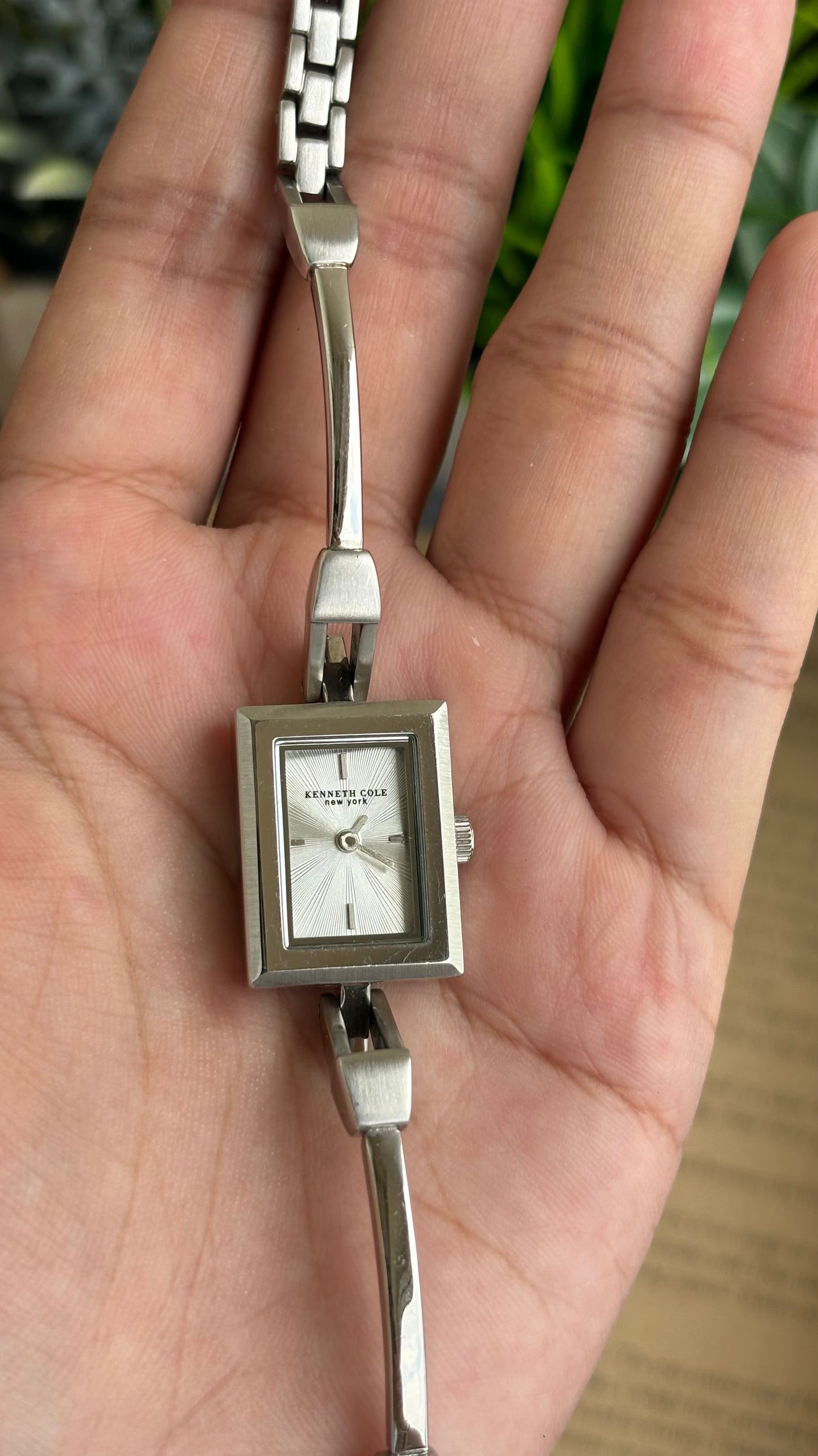 Extremely Rare and Dainty Vintage Kenneth Cole Watch in Silver Tone