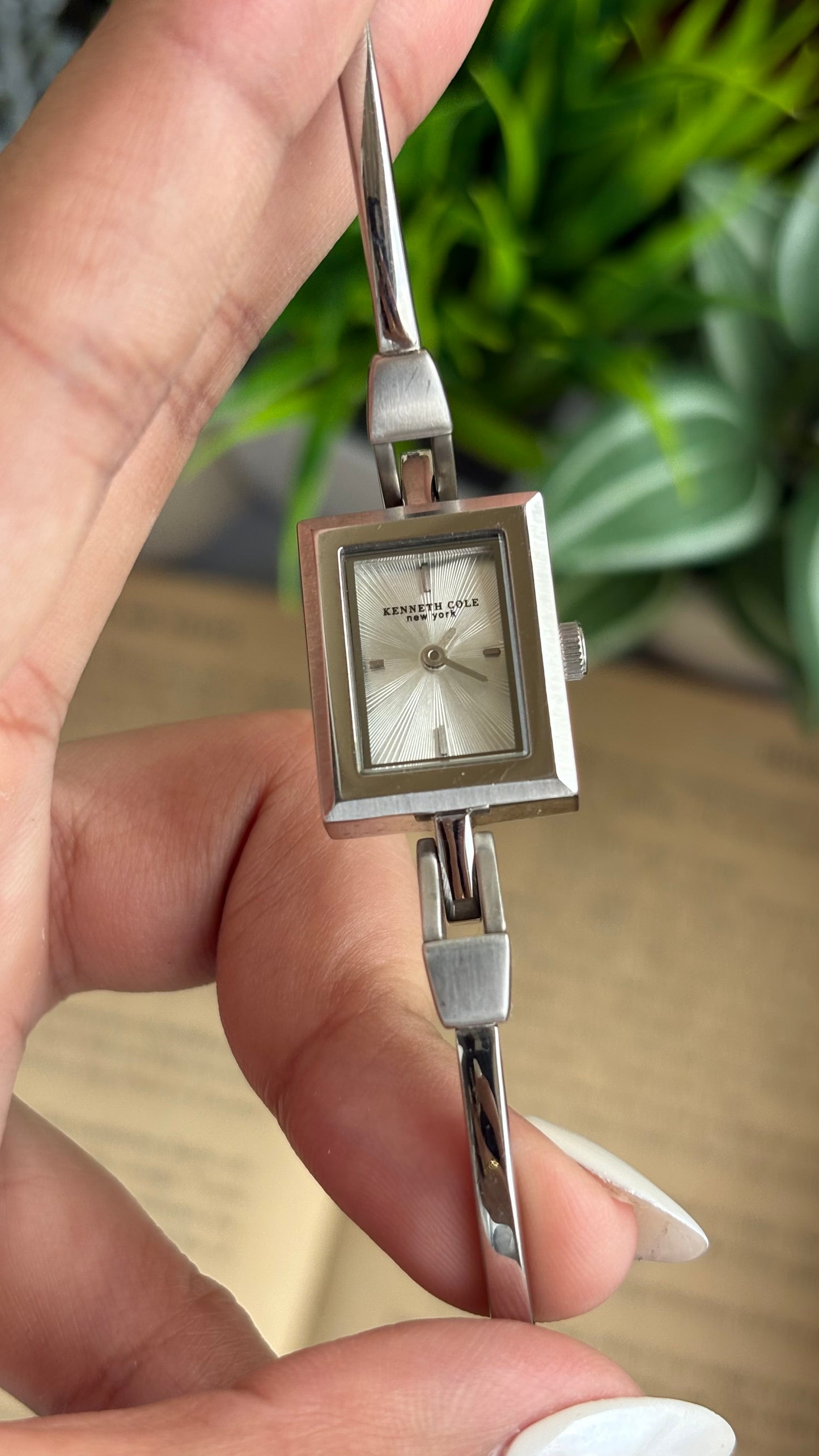 Extremely Rare and Dainty Vintage Kenneth Cole Watch in Silver Tone
