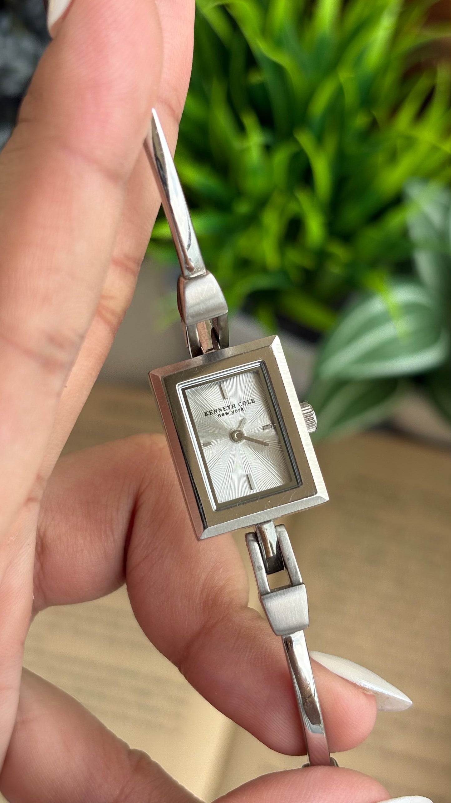 Extremely Rare and Dainty Vintage Kenneth Cole Watch in Silver Tone