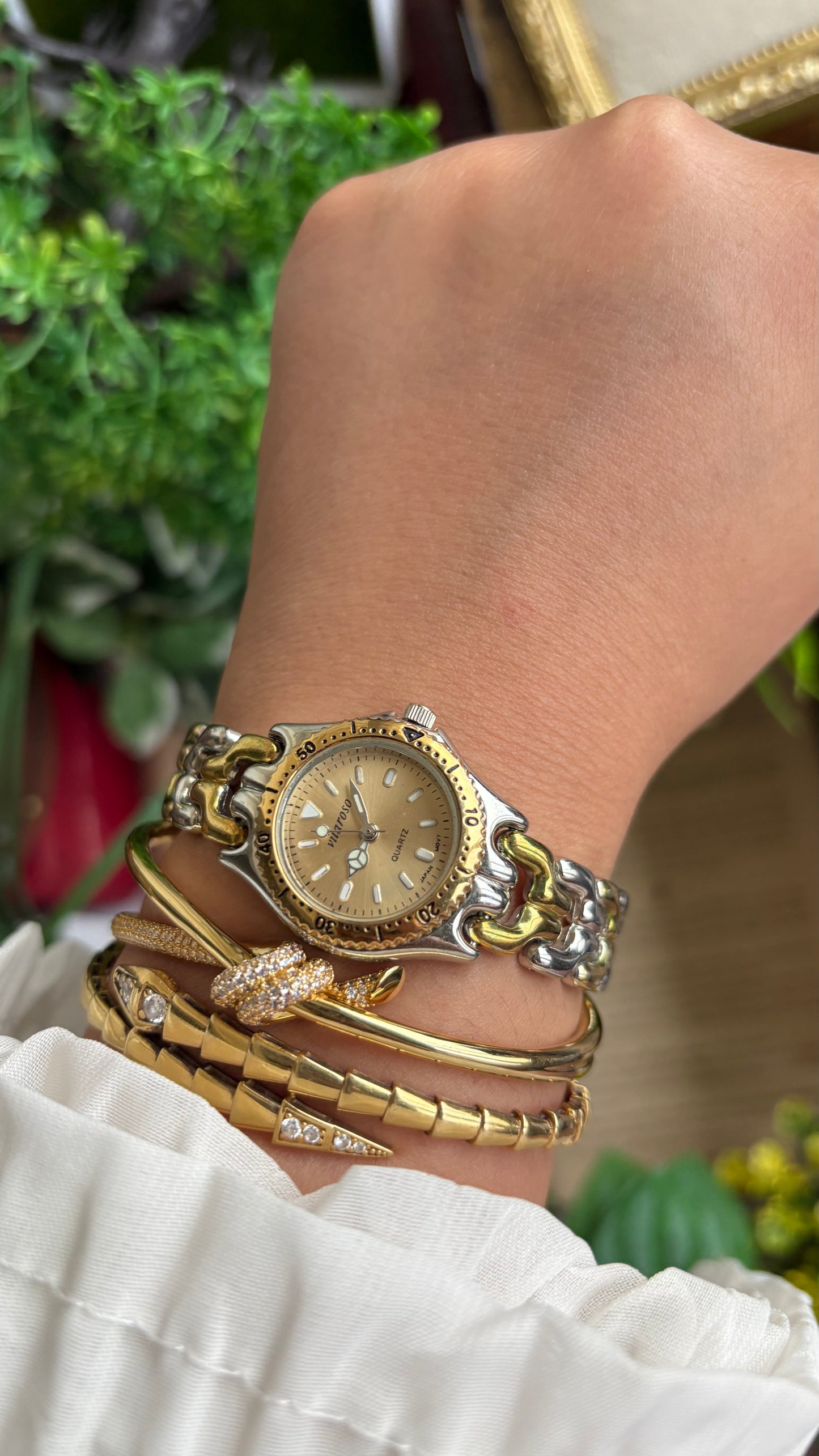 Vintage Vitaroso Watch in Two-Tone Tag Heuer Style