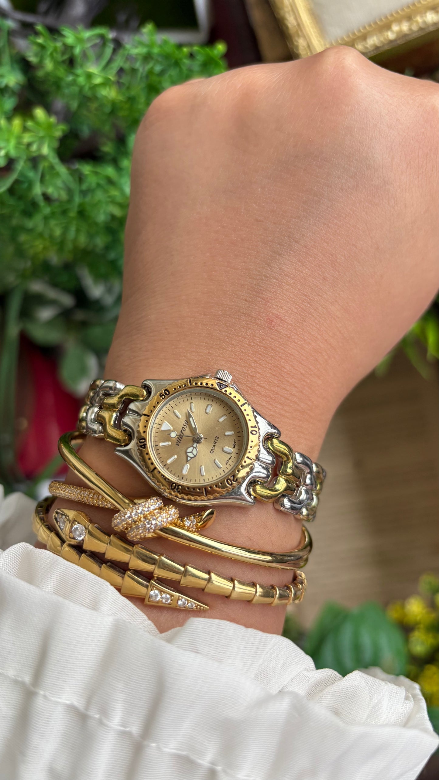 Vintage Vitaroso Watch in Two-Tone Tag Heuer Style