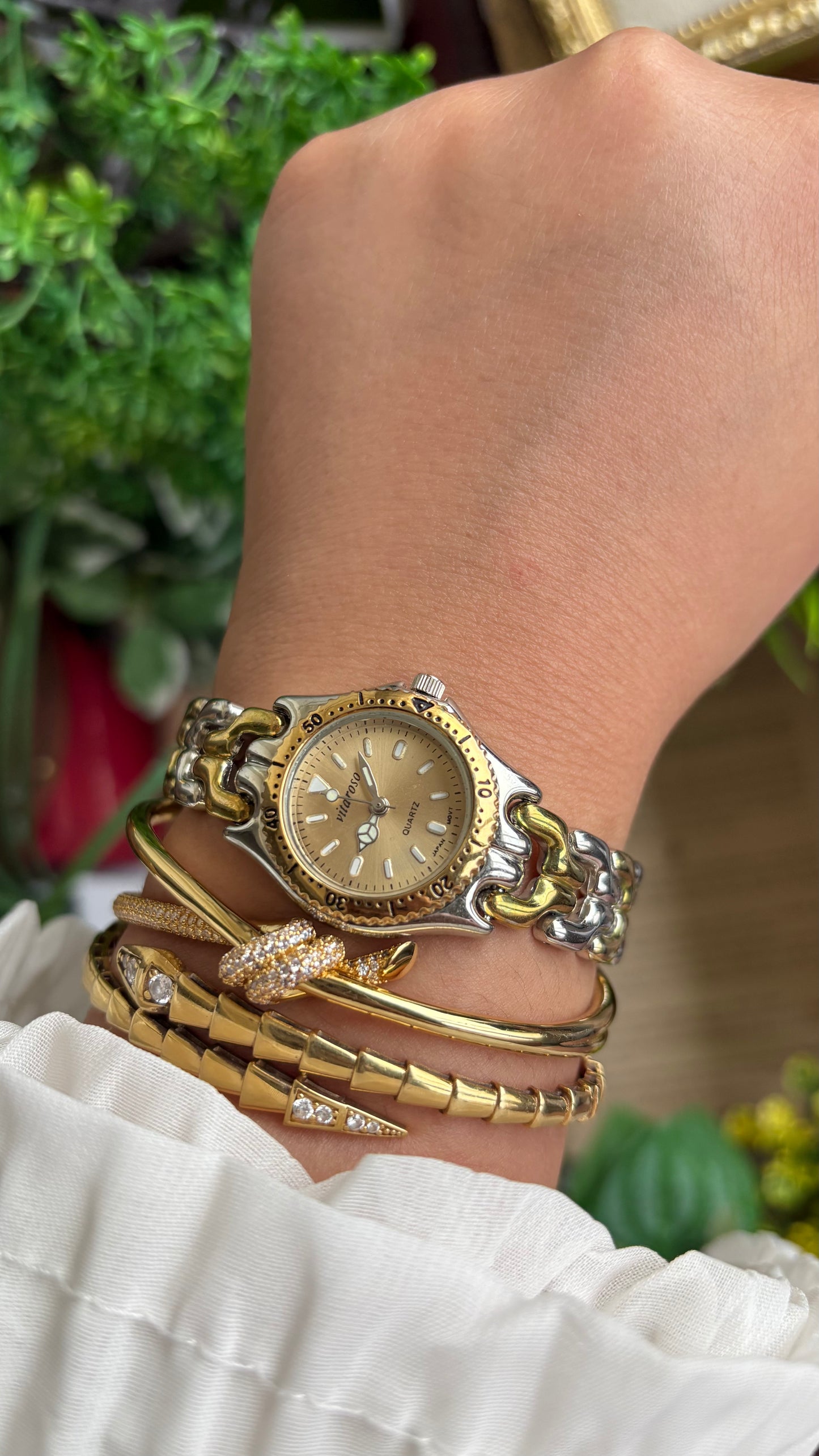 Vintage Vitaroso Watch in Two-Tone Tag Heuer Style