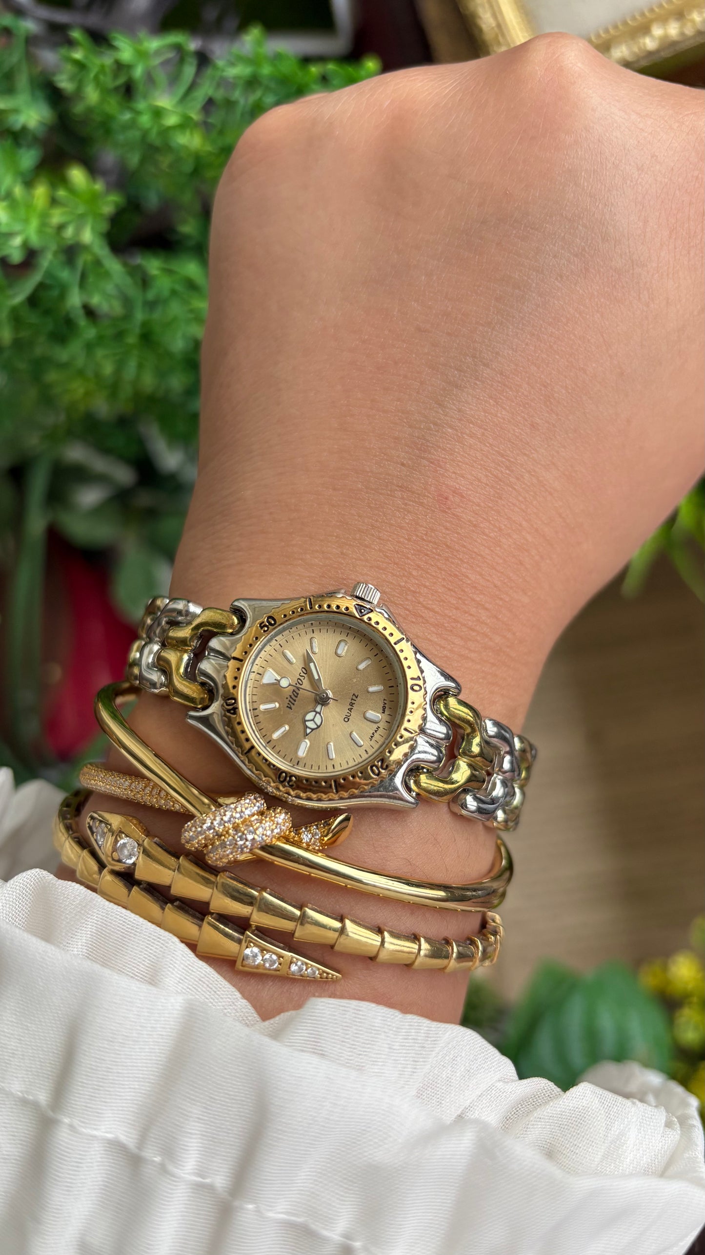 Vintage Vitaroso Watch in Two-Tone Tag Heuer Style