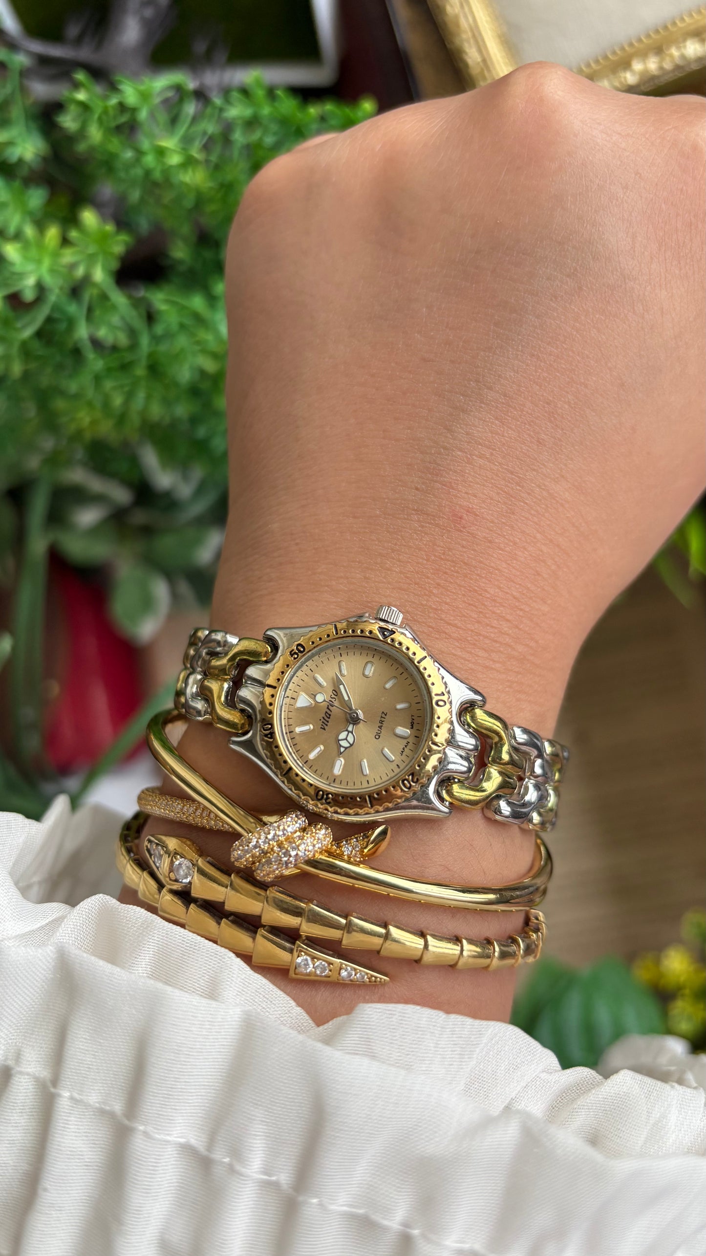 Vintage Vitaroso Watch in Two-Tone Tag Heuer Style