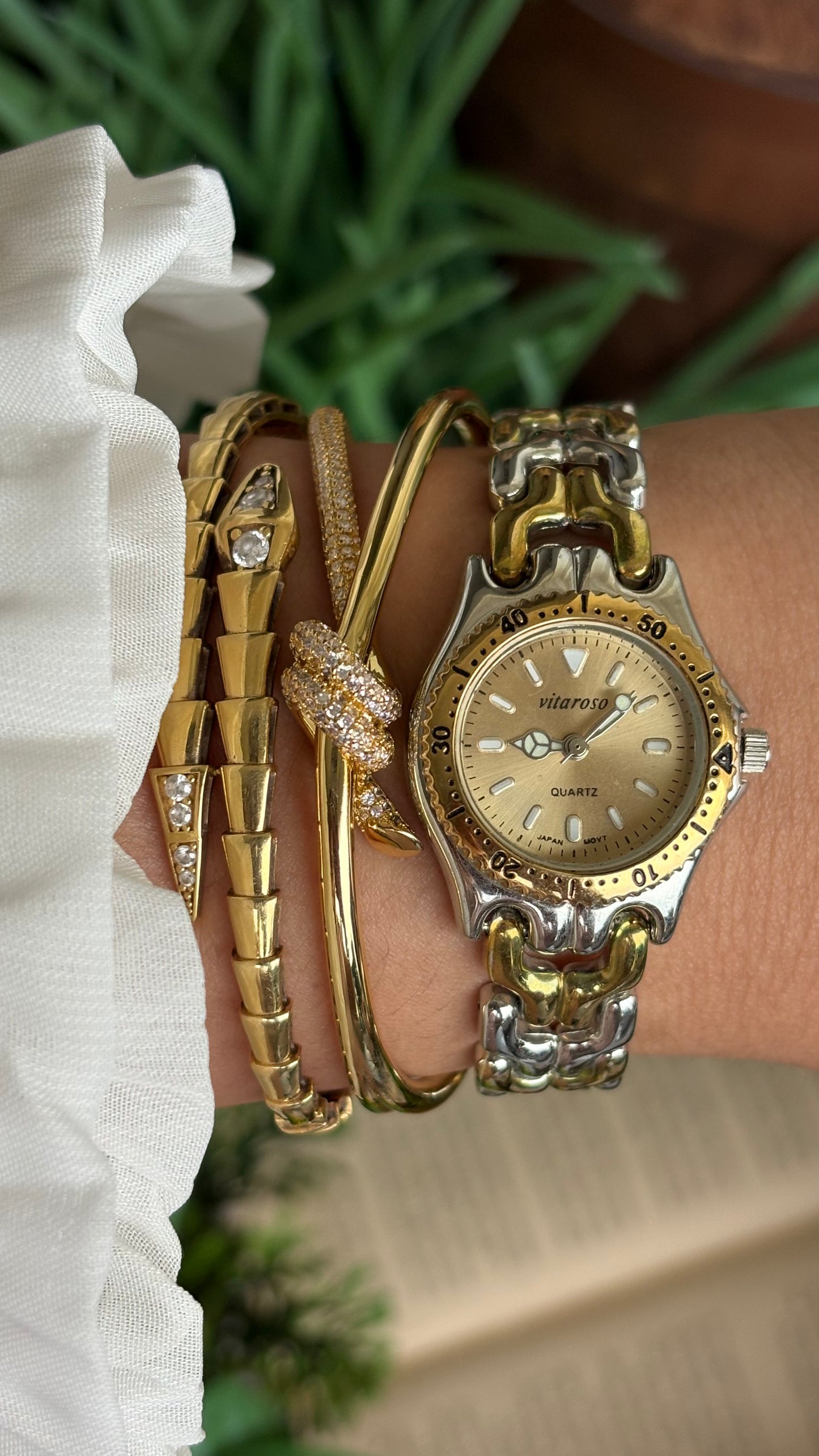 Vintage Vitaroso Watch in Two-Tone Tag Heuer Style