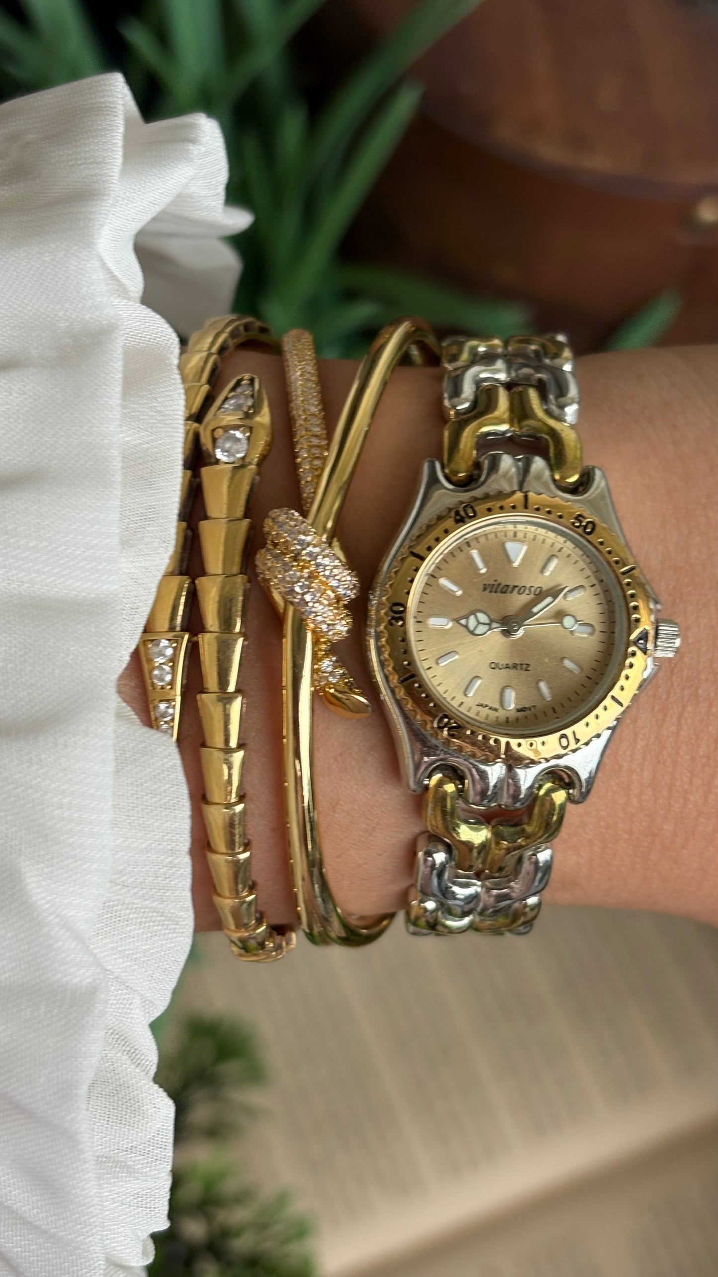 Vintage Vitaroso Watch in Two-Tone Tag Heuer Style