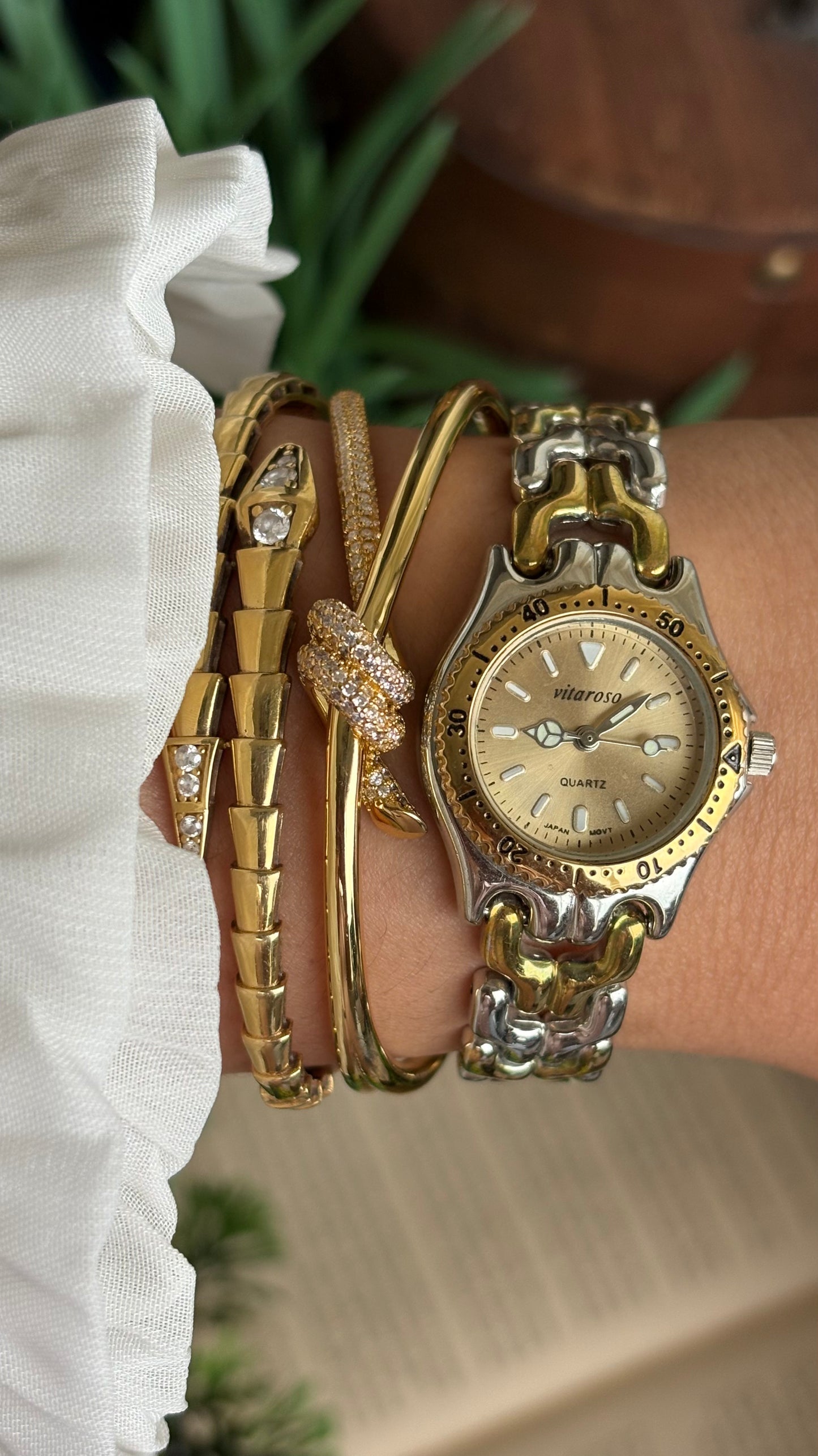 Vintage Vitaroso Watch in Two-Tone Tag Heuer Style
