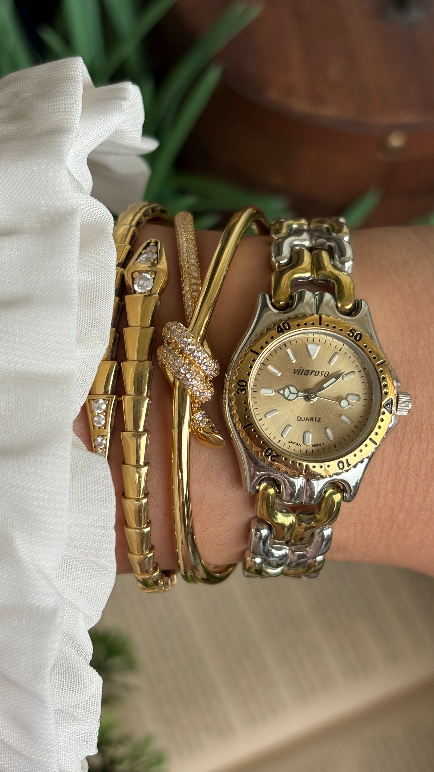 Vintage Vitaroso Watch in Two-Tone Tag Heuer Style