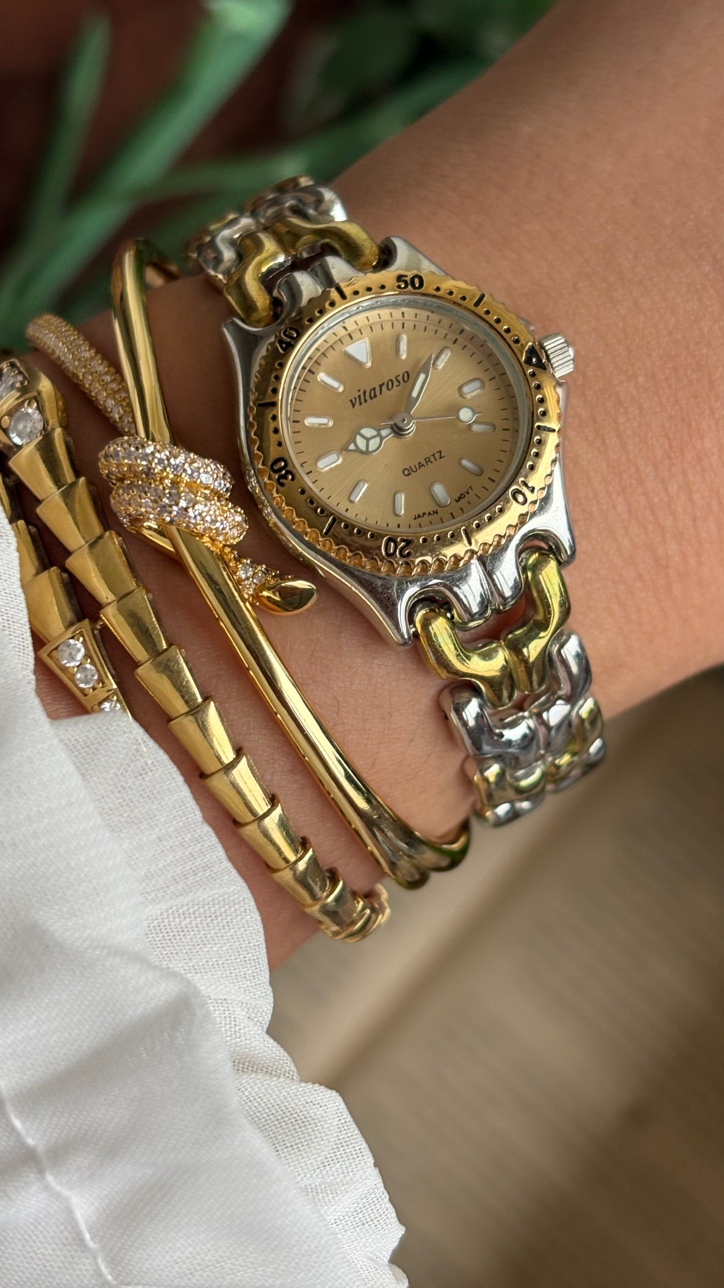 Vintage Vitaroso Watch in Two-Tone Tag Heuer Style