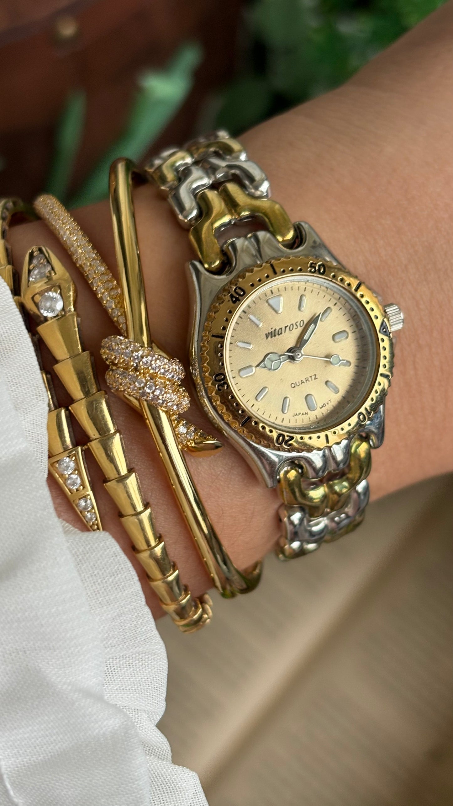 Vintage Vitaroso Watch in Two-Tone Tag Heuer Style