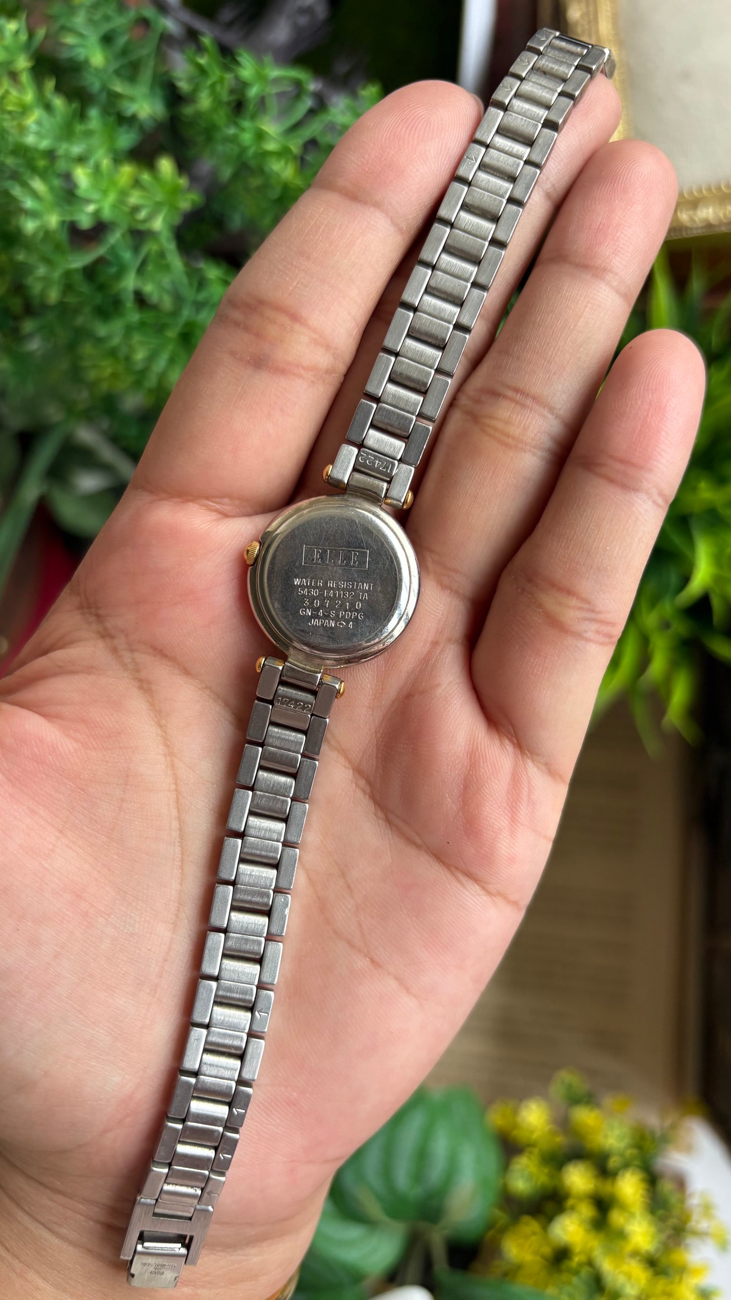 Vintage Elle Paris Watch in Two-Tone Blue Dial