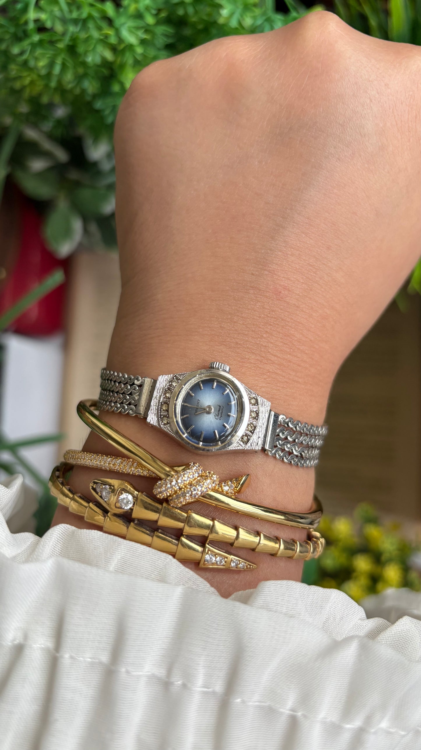 Vintage Orient by Seiko Watch in Silver Tone