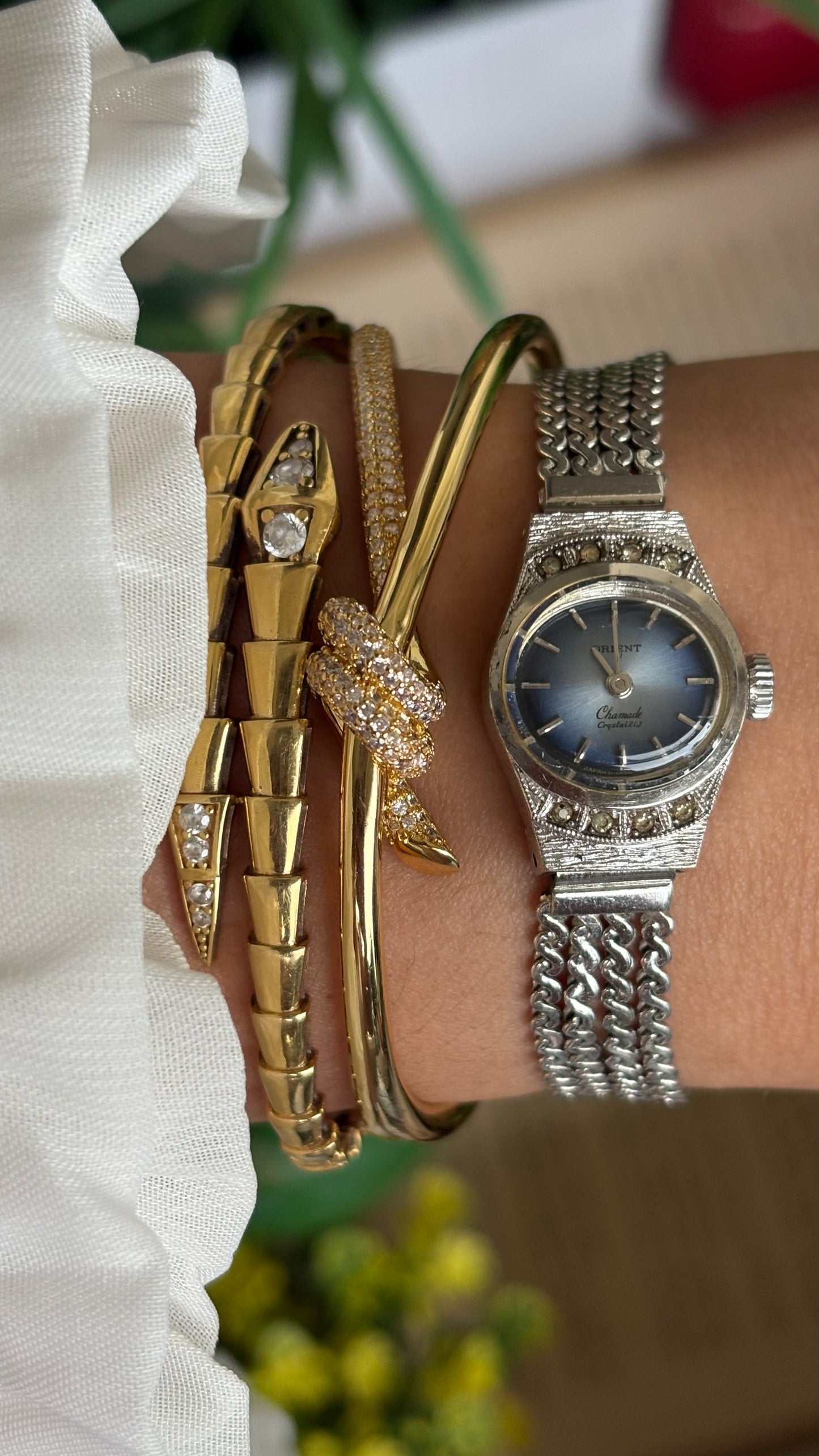 Vintage Orient by Seiko Watch in Silver Tone