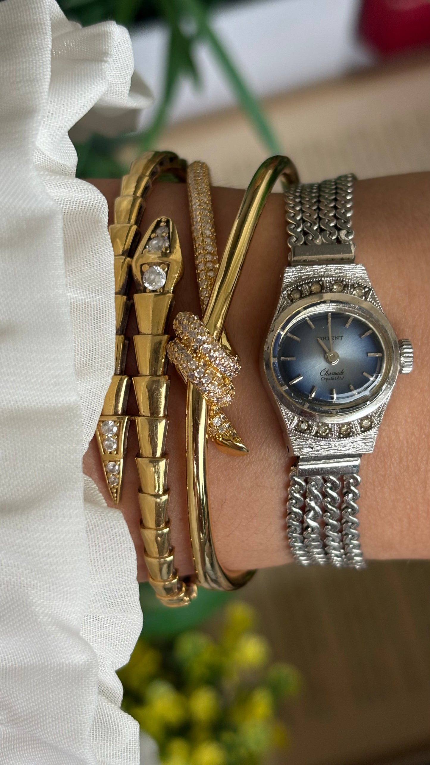 Vintage Orient by Seiko Watch in Silver Tone
