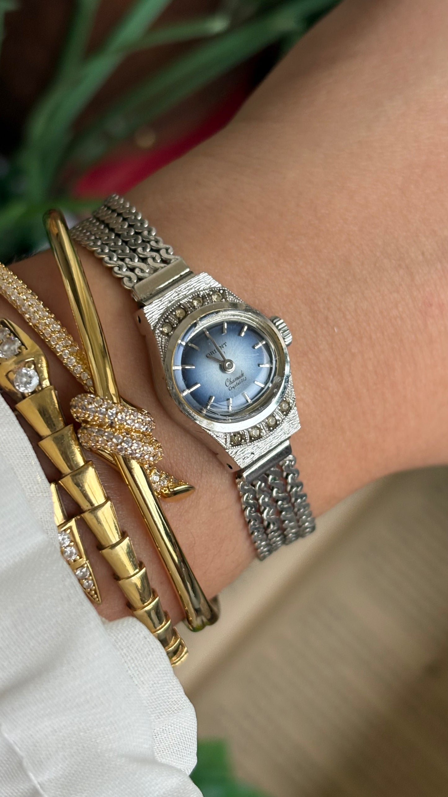 Vintage Orient by Seiko Watch in Silver Tone