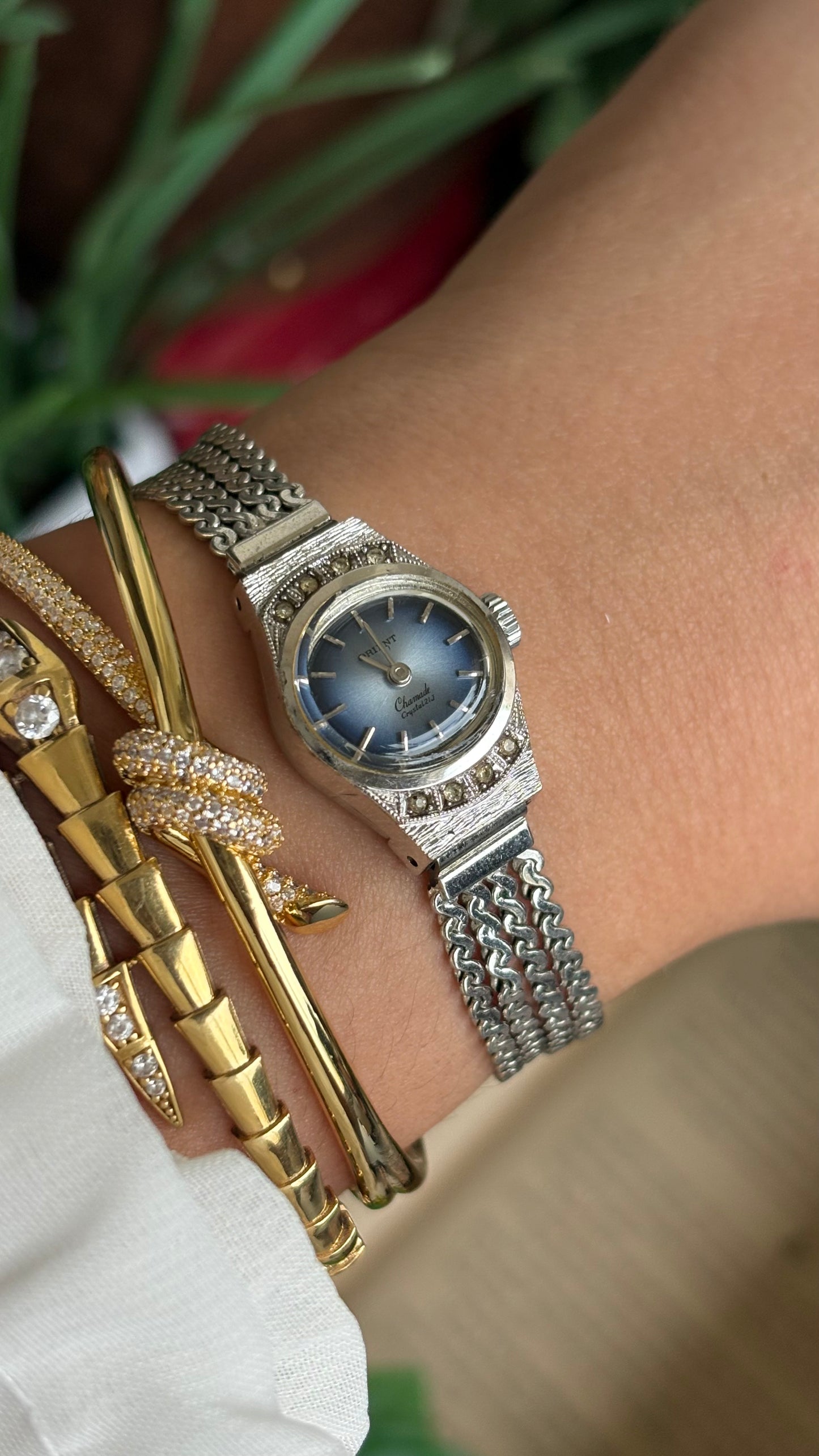 Vintage Orient by Seiko Watch in Silver Tone