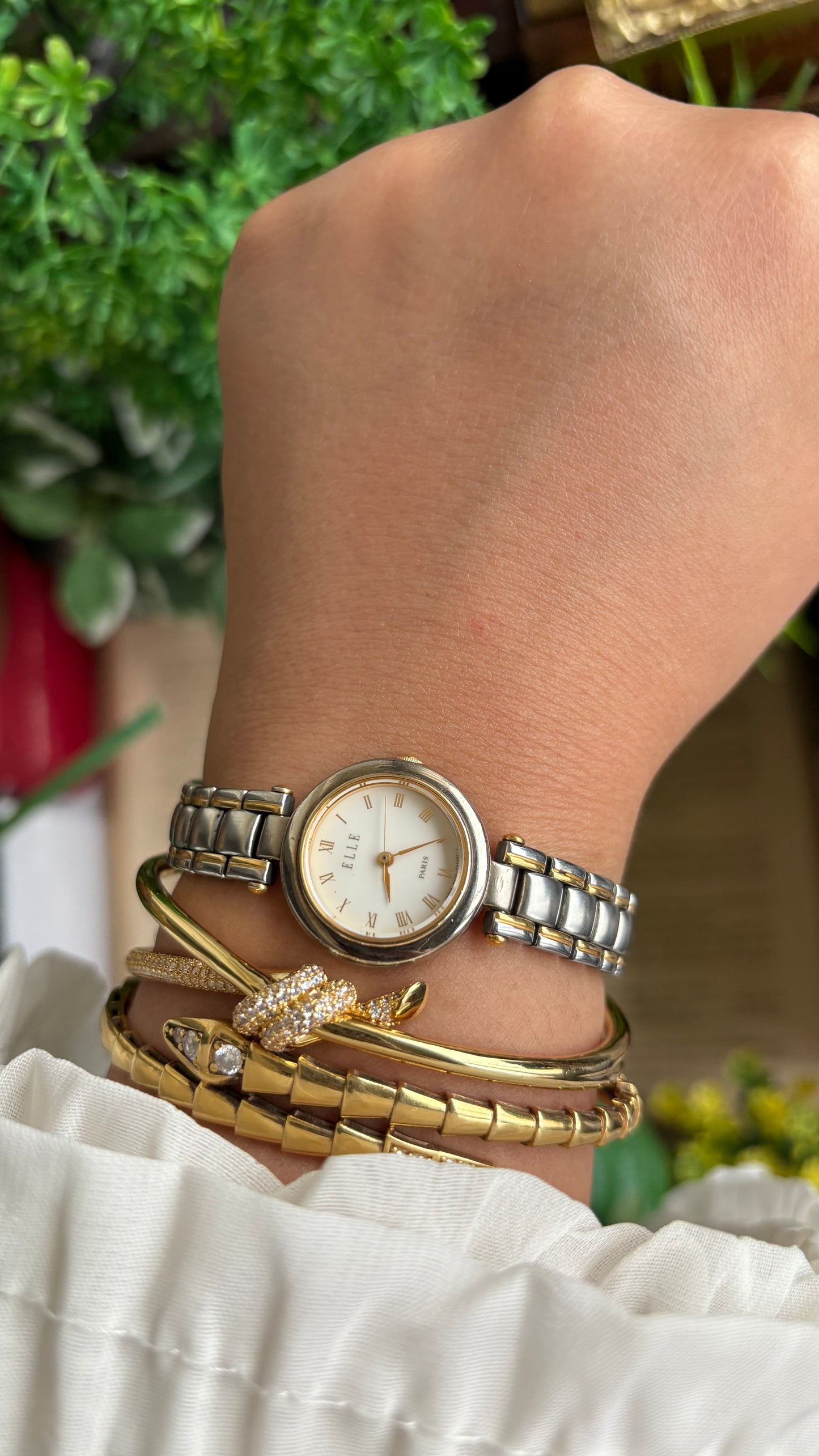 Vintage Elle Paris Watch in Two-Tone