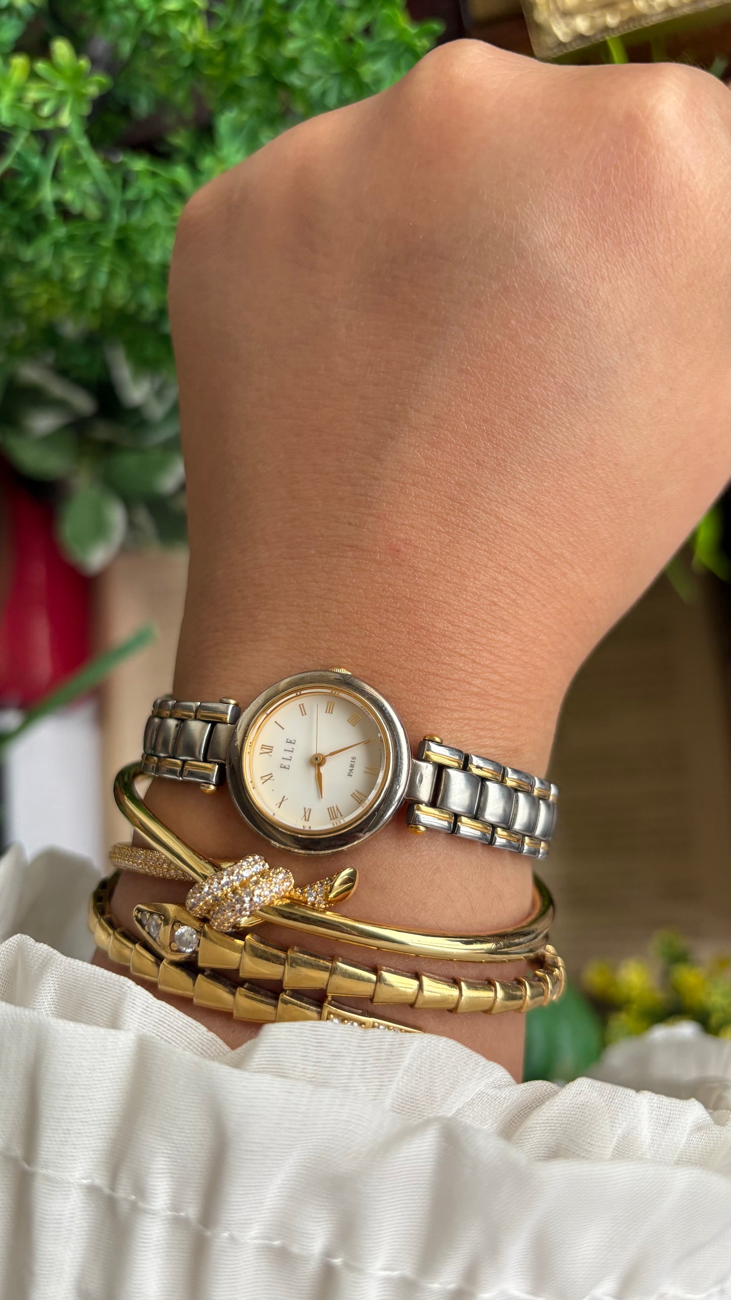 Vintage Elle Paris Watch in Two-Tone