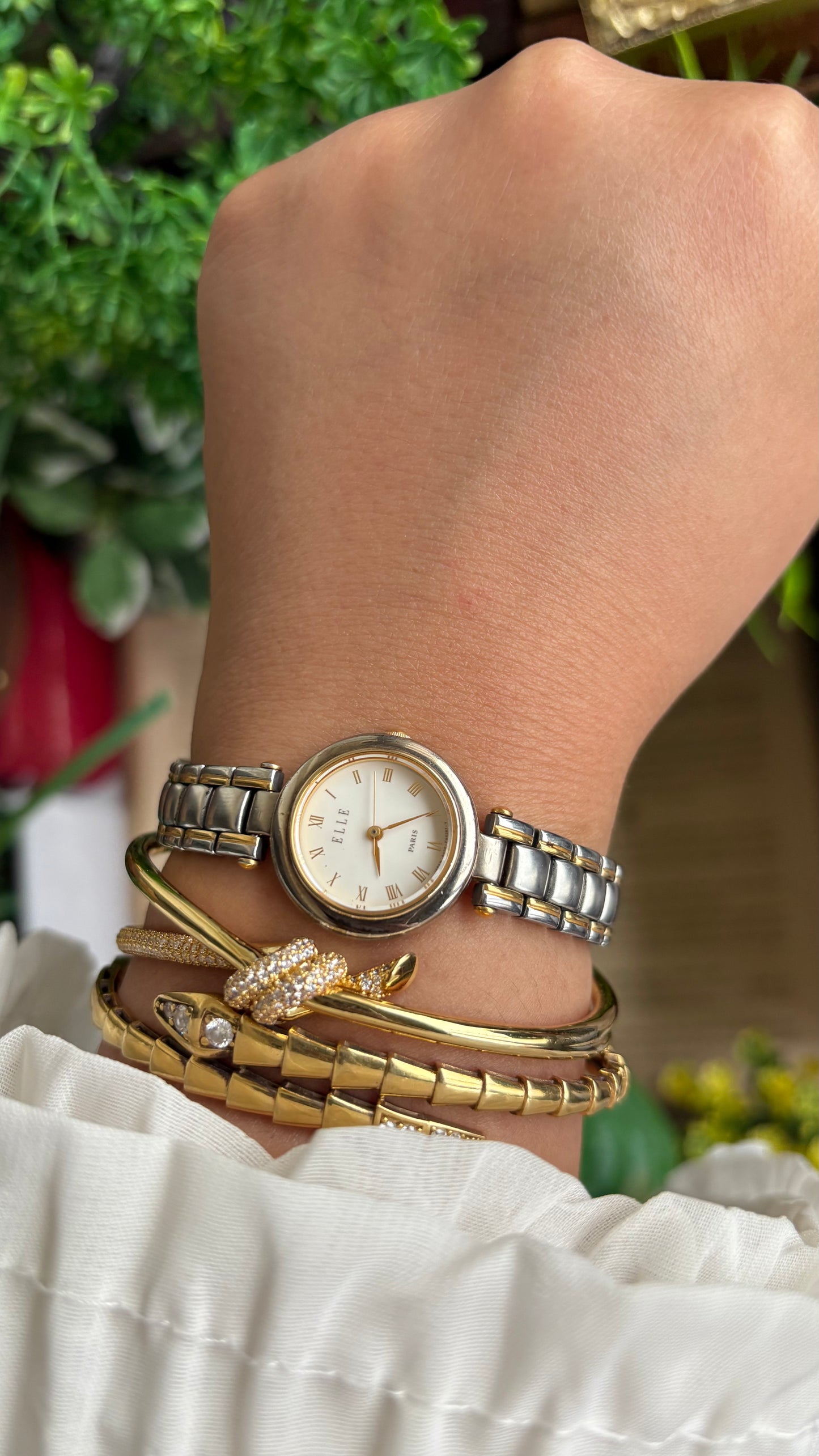 Vintage Elle Paris Watch in Two-Tone