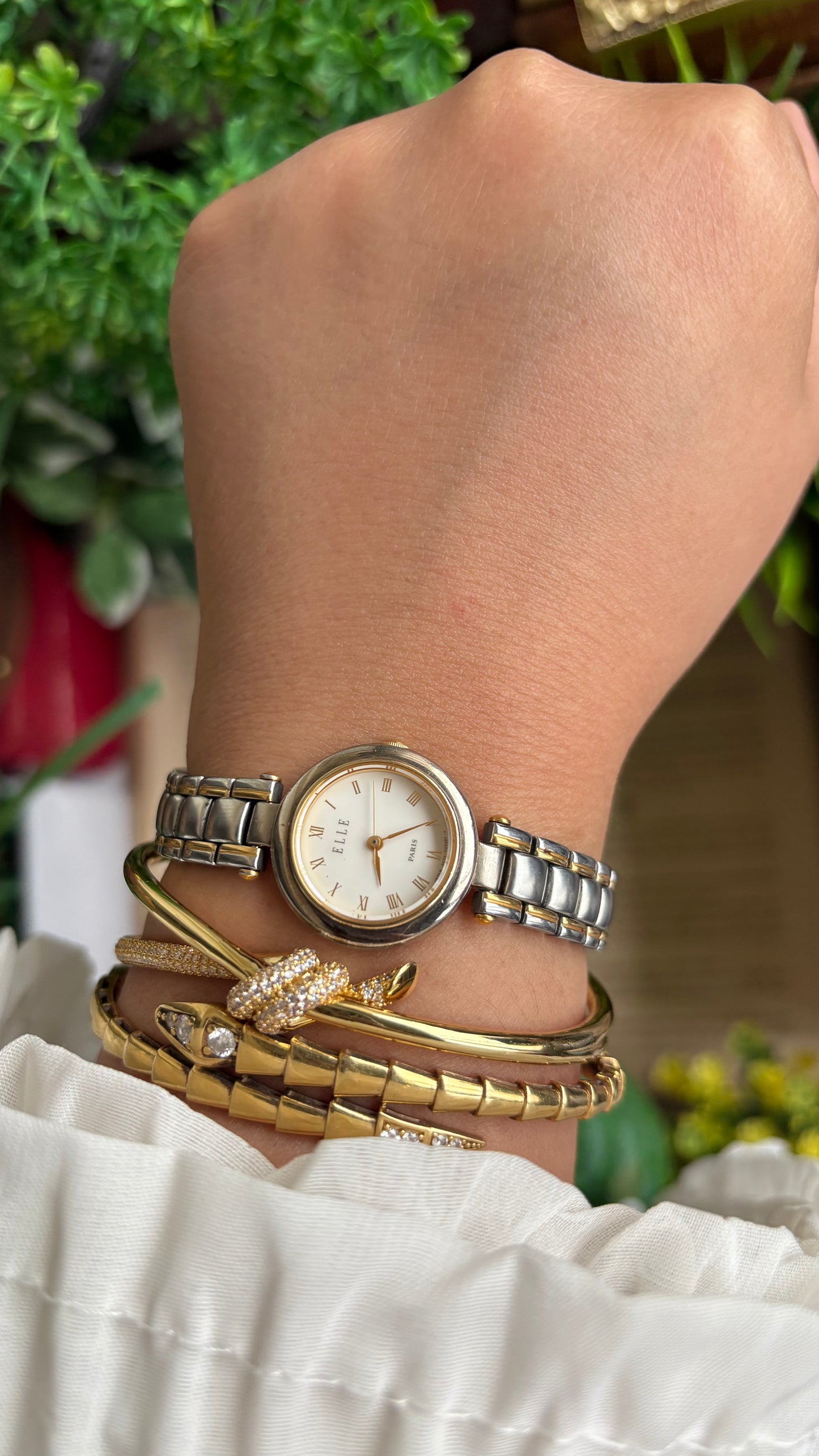 Vintage Elle Paris Watch in Two-Tone