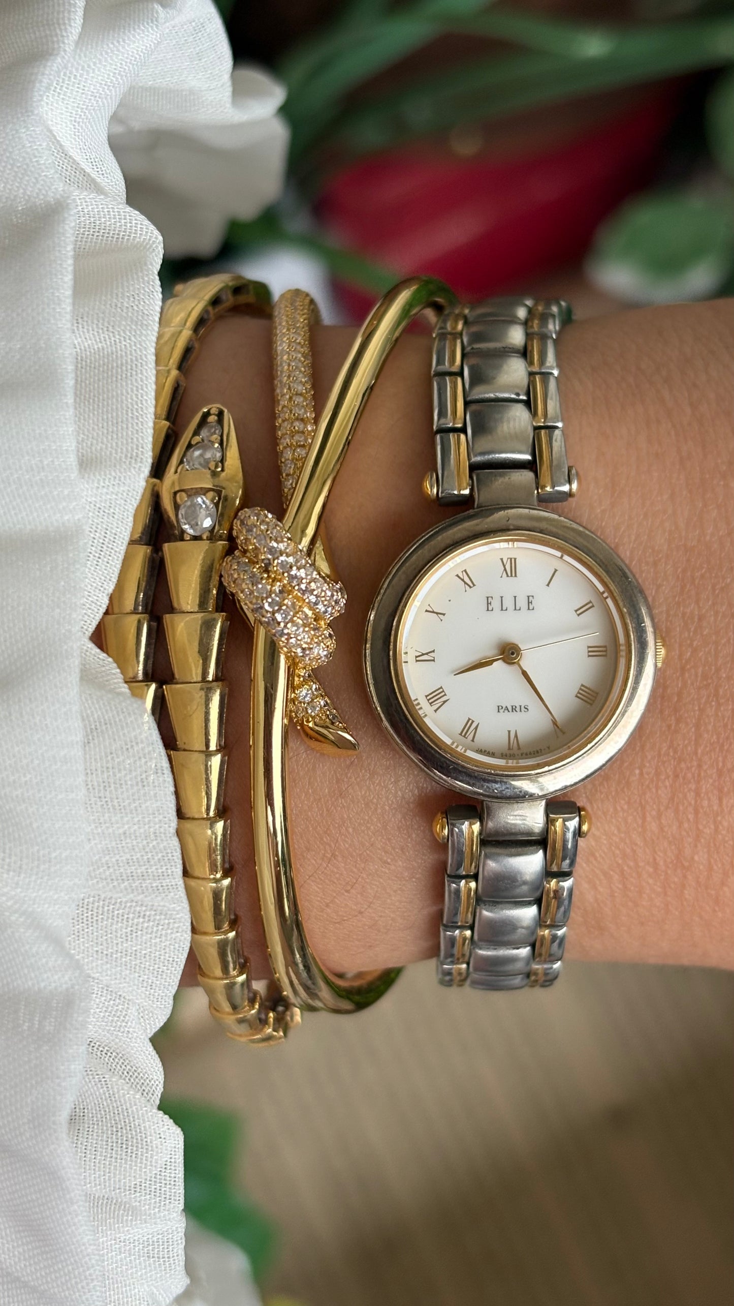 Vintage Elle Paris Watch in Two-Tone