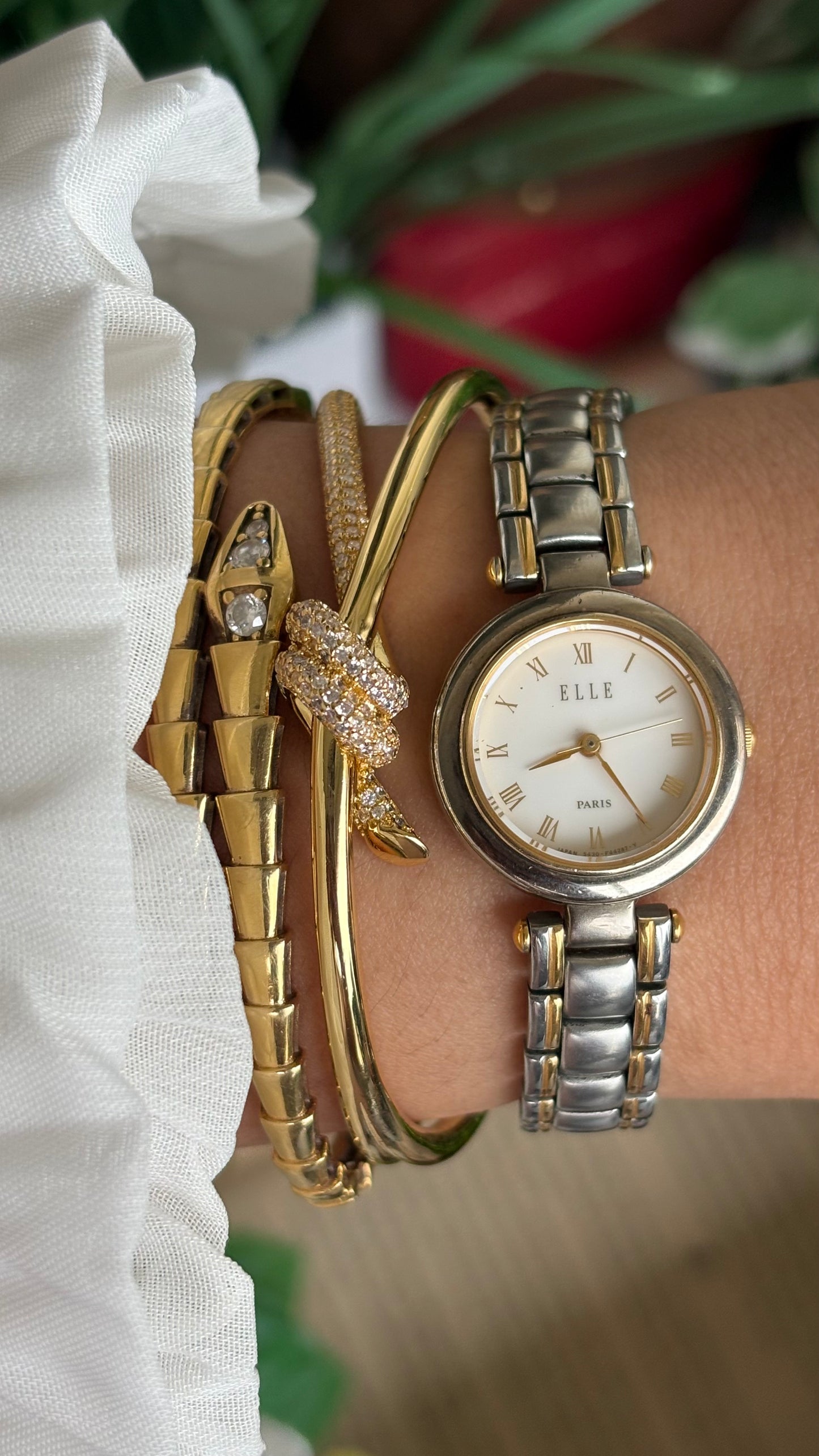 Vintage Elle Paris Watch in Two-Tone